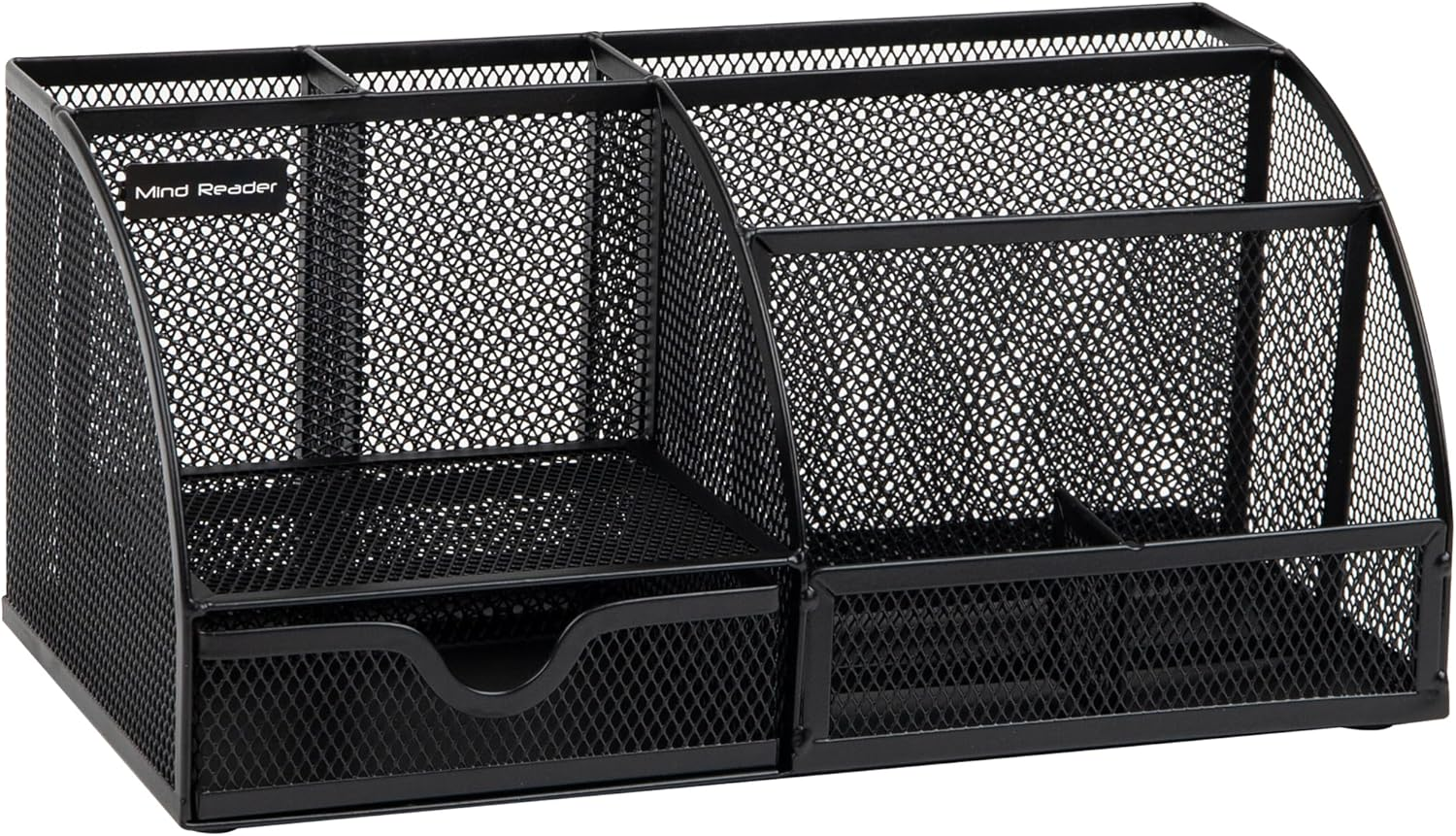 Mind Reader Desktop Organizer, File Storage, Accessory Storage, Workspace, Office, Metal Mesh, 11" L X 5.5" W X 5.25" H, Black image number 6