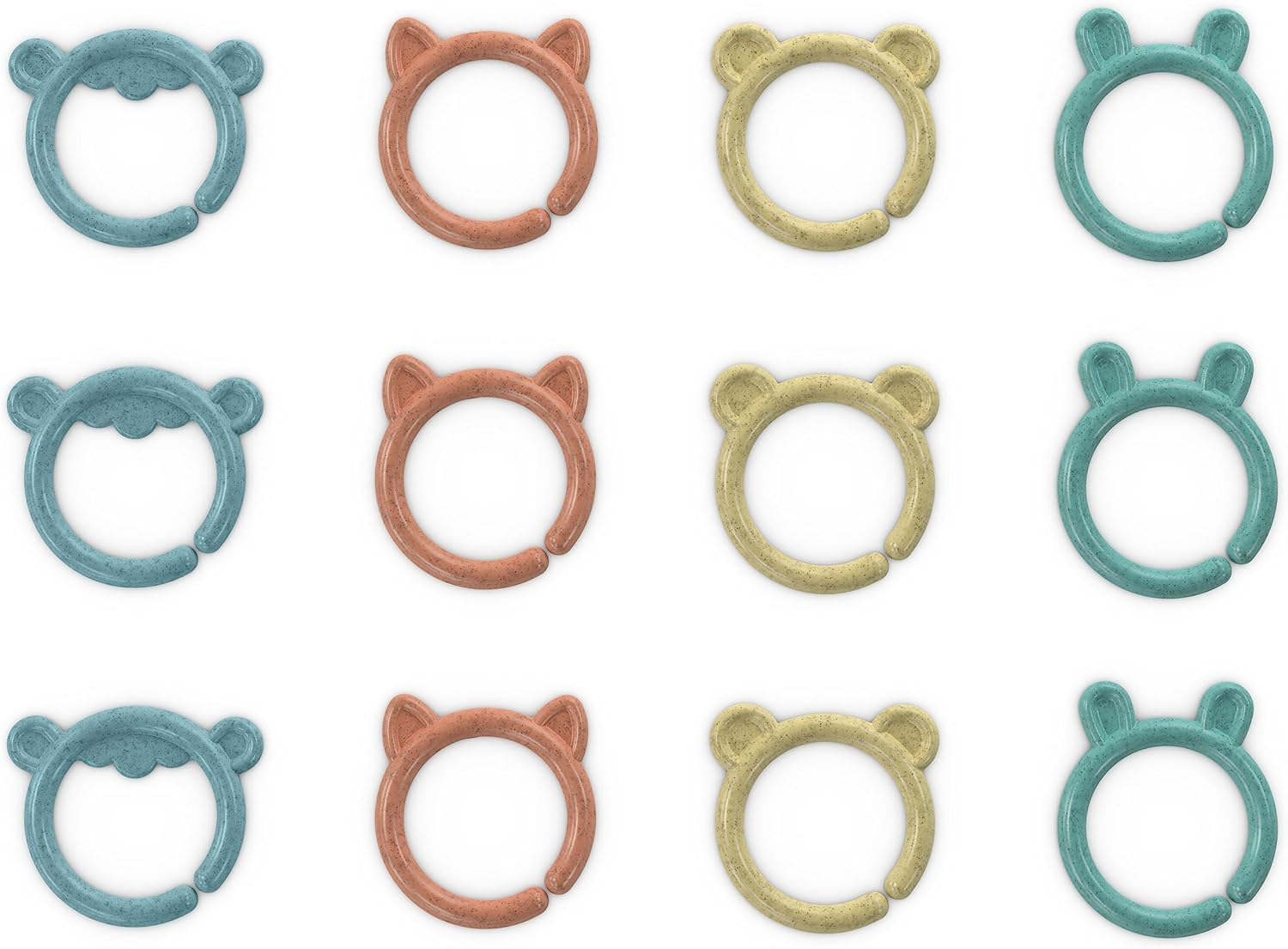 Ingenuity Sheppy'S Squad Toy Links for Newborn and Up, 12 Links, Plant-Based and Bpa-Free Materials, Multi-Texture image number 2