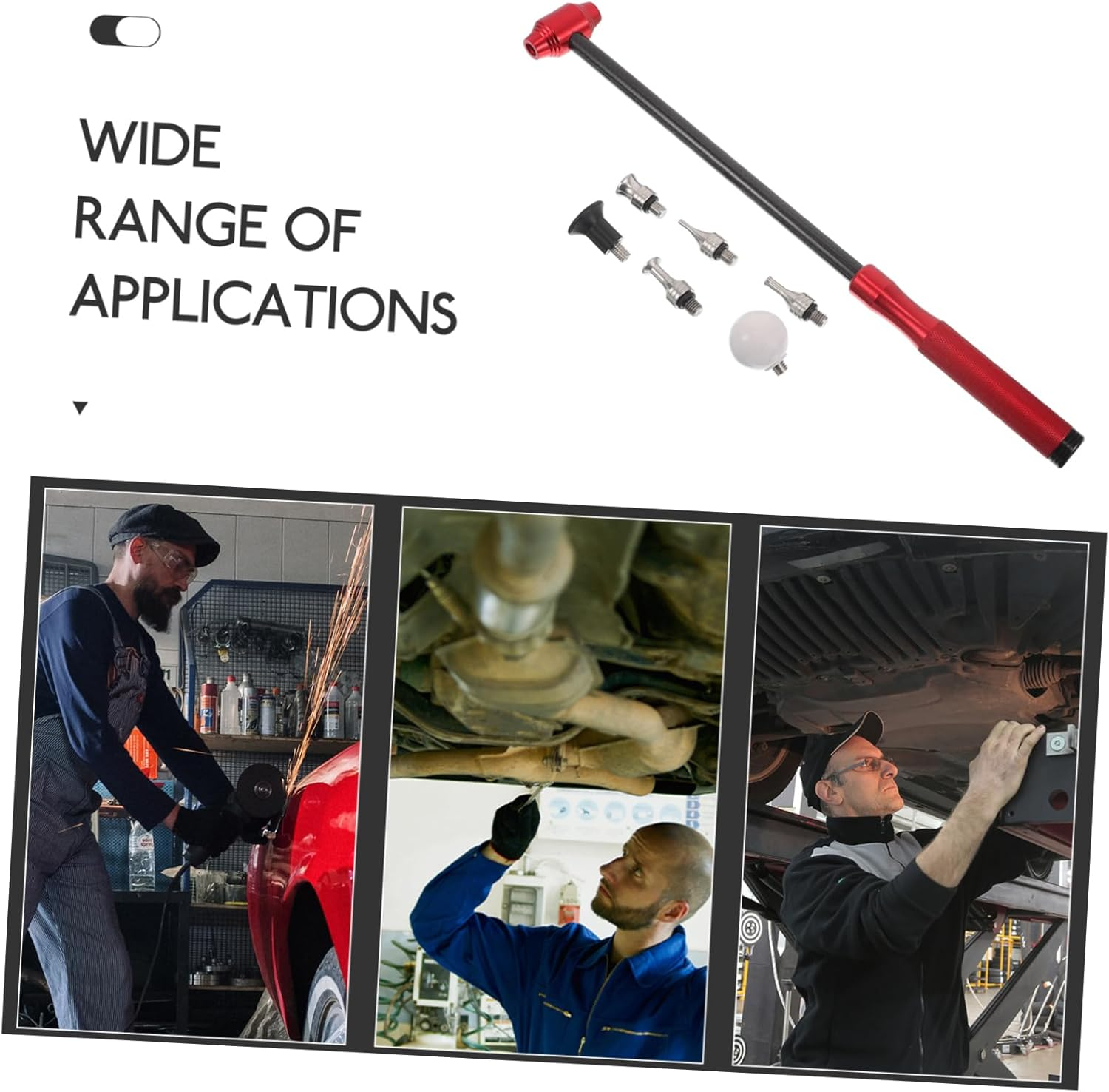 GETAJGHSD Automotive Dent Removal Kit Car Repair Hammer for Auto Body Dent Puller Tool Remover Kit Removal Hammer image number 4