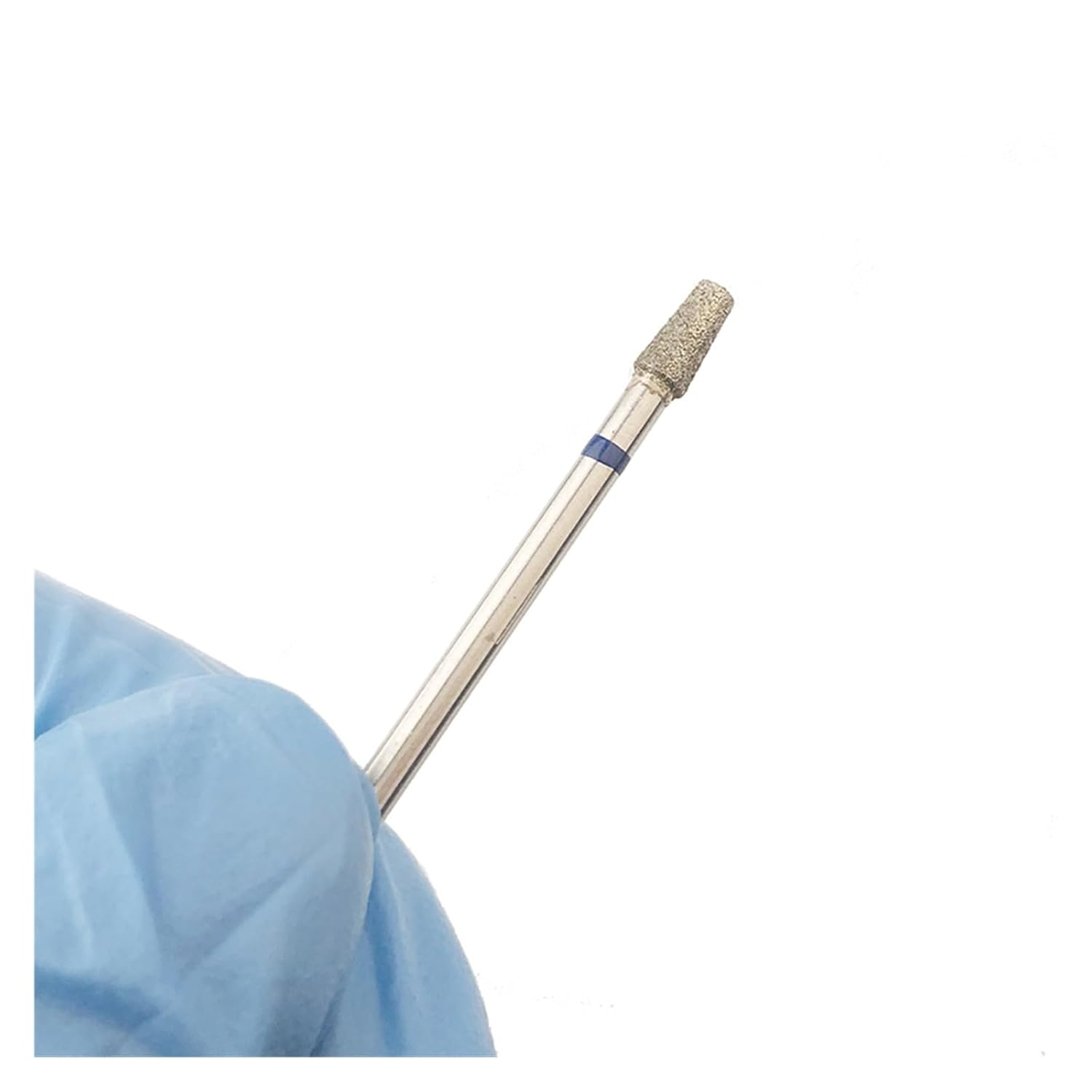 1PC Diamond Nail Drill Bits Short Umbrella Milling Bit Cuticle Bur for Manicure Pedicure Sanding - Blue image number 3