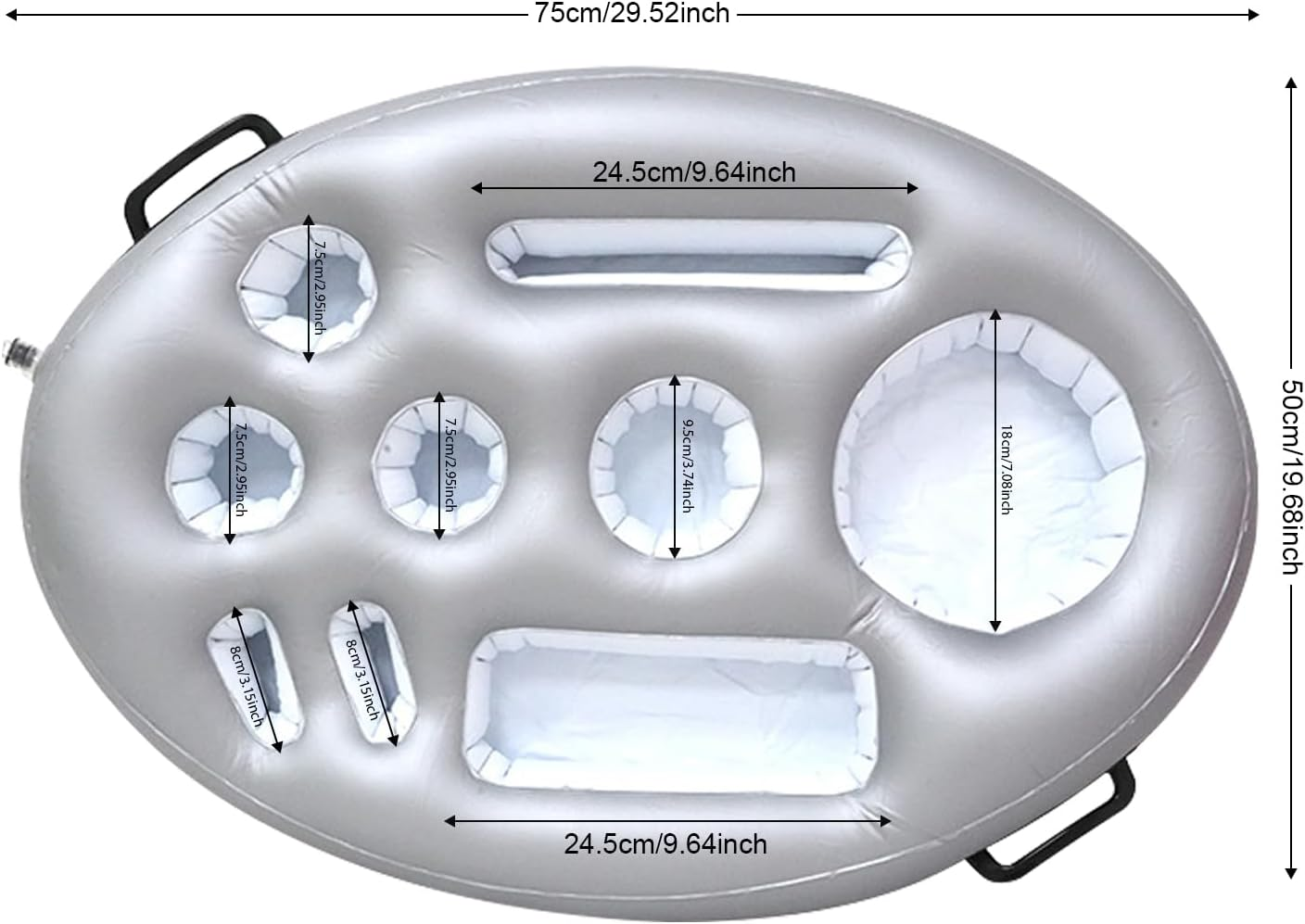 COZY CORE Inflatable Floating Drink Holder (Single) - 9 Holes, Large Capacity & Transparent Material, Drink Float for Pool Party Beach