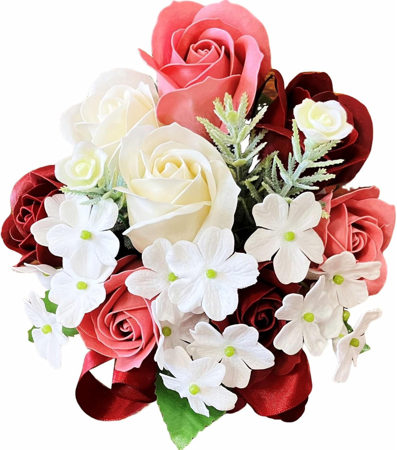 Q-FLA 786181 LG Romantic Mauve Soap Flower Bath Salt, Arrangement, Gift image number 1