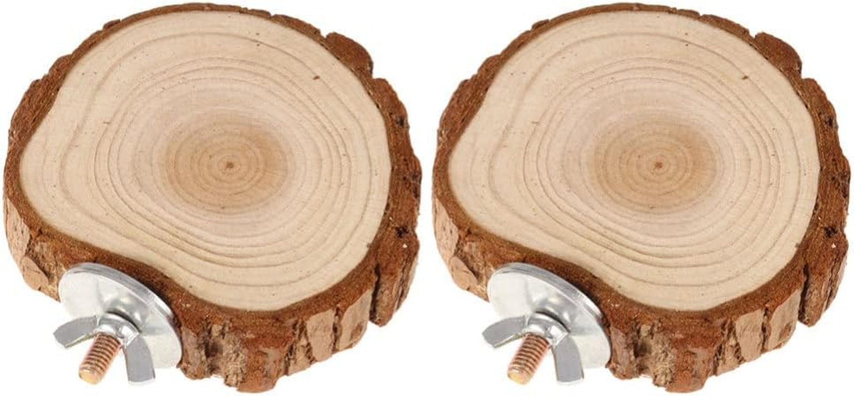 Ipetboom 2Pcs Jump Platforms for Parrots Multi-Use Pet Stand for Guinea Pigs Hamsters Natural Bird Perch Fine Craftsmanship for Play Chewing Activities