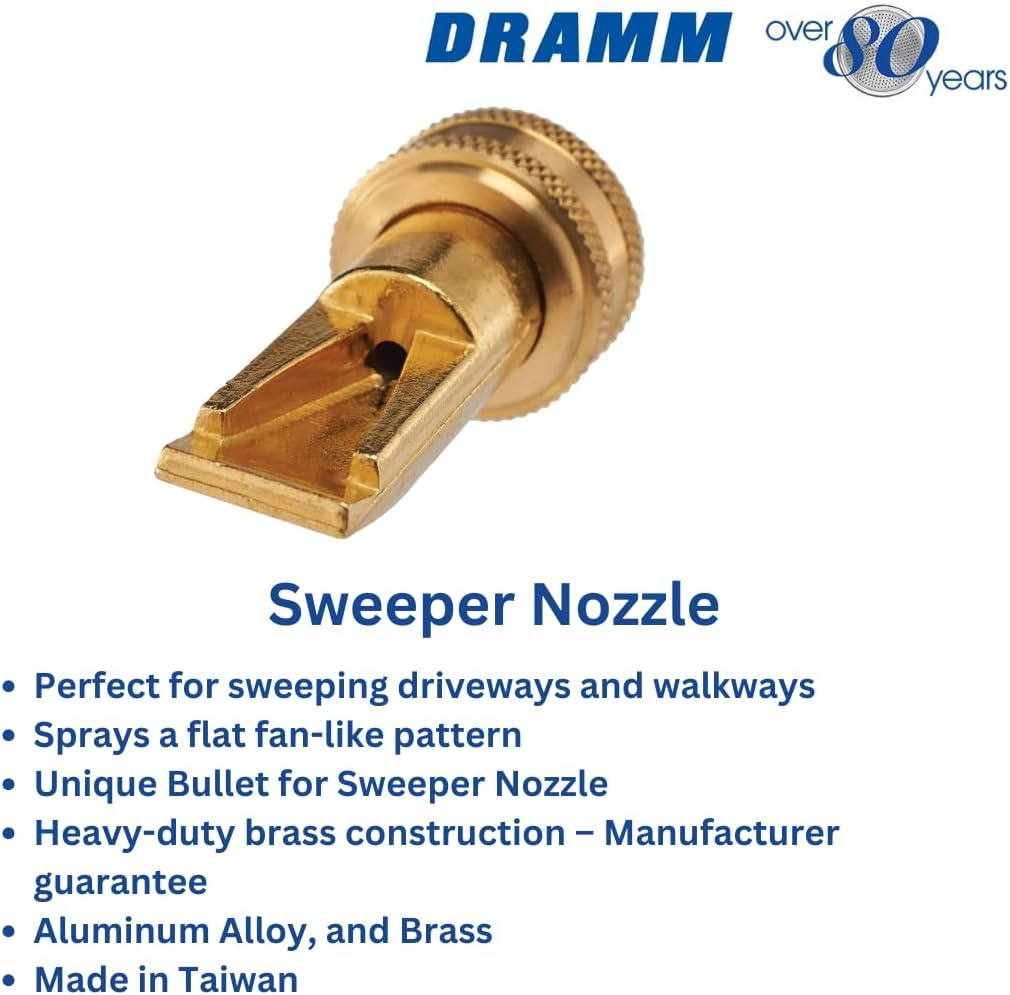 Dramm 22311 Heavy-Duty Brass Sweeper Nozzle