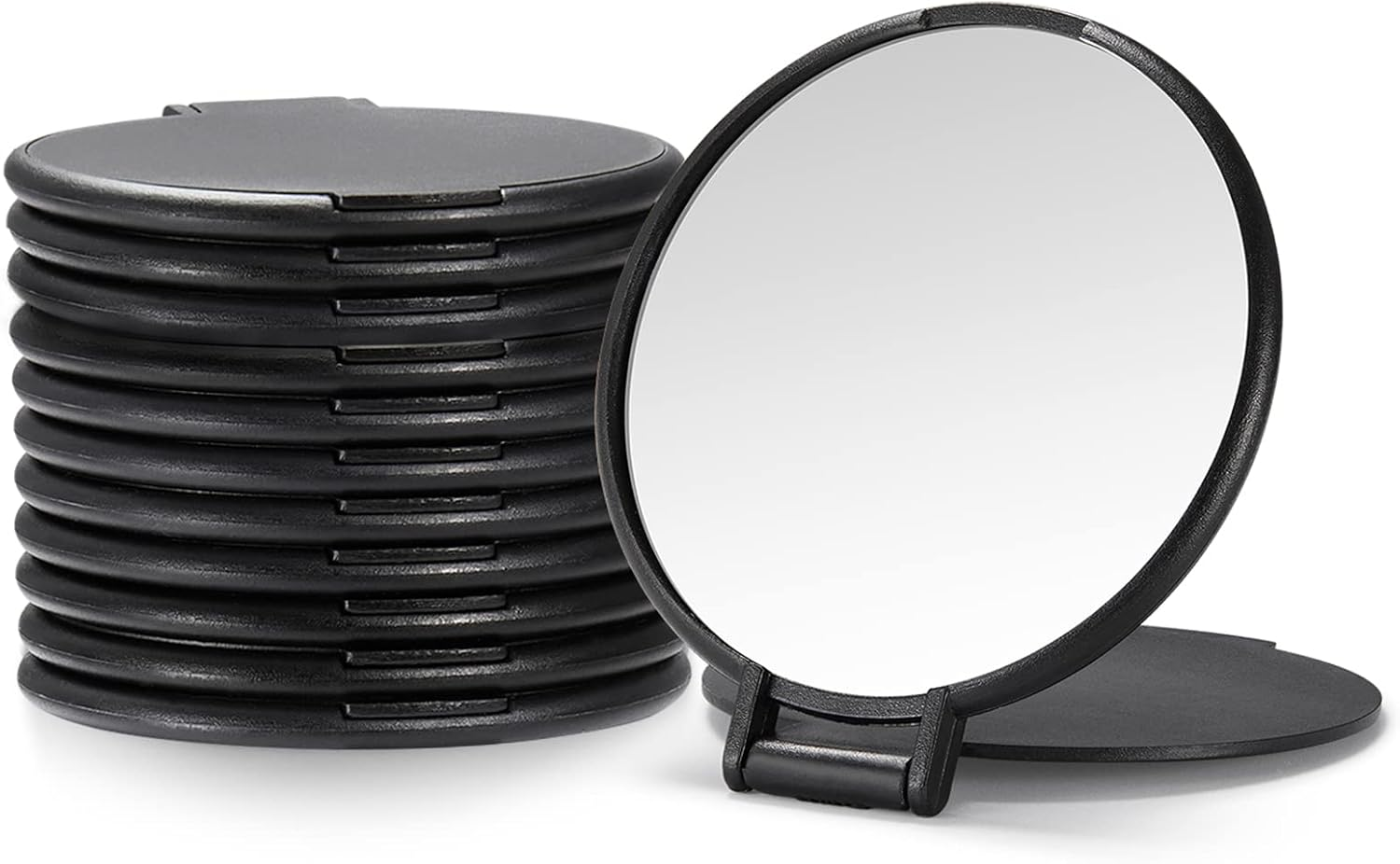 Qislee Compact Mirror Bulk, round Makeup Mirror for Purse, Set of 12 (White)