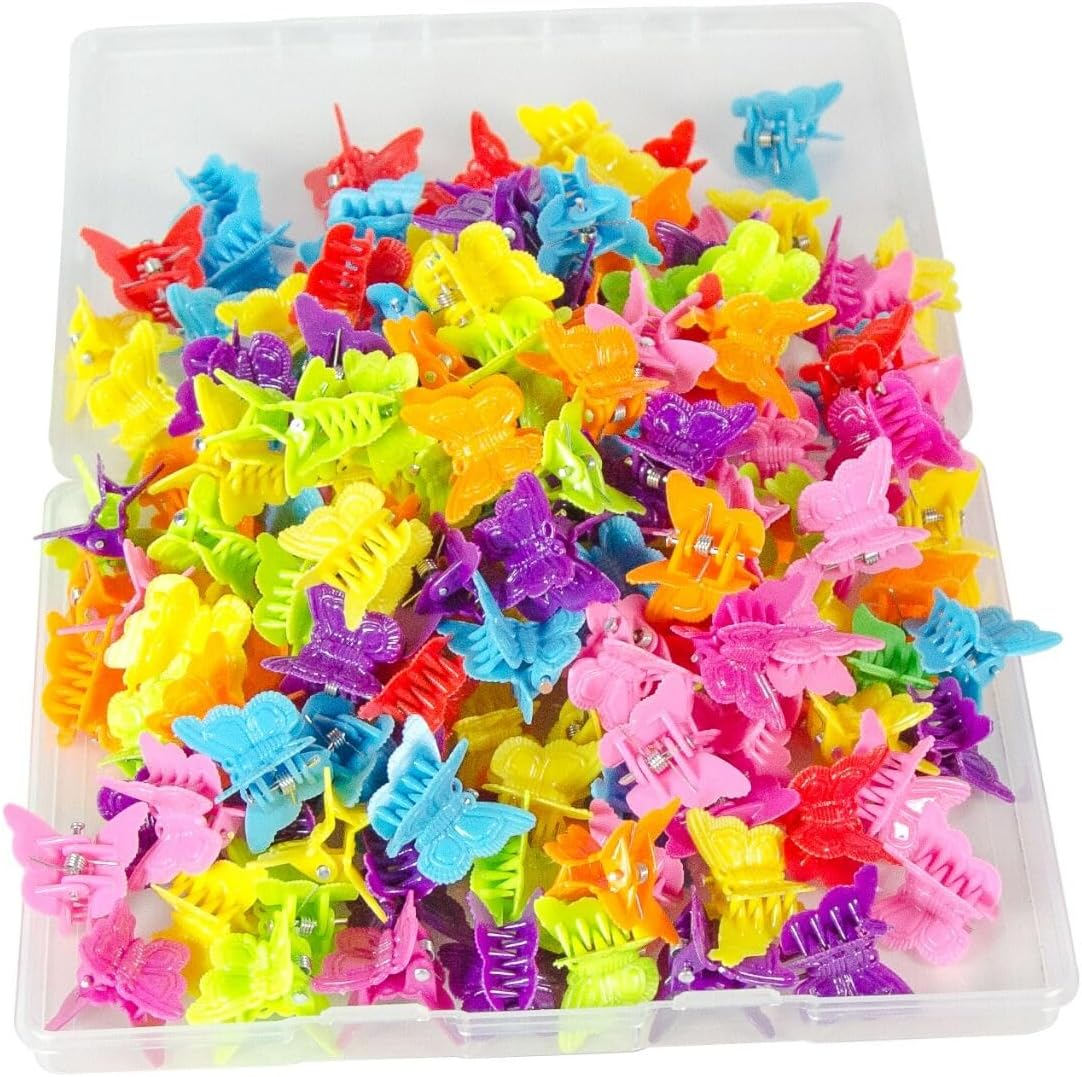 50 Packs Assorted Color Butterfly Hair Clips, Beautiful Mini Butterfly Hair Clips Hair Accessories for Women and Girls (50 Pcs Random Colour) image number 5