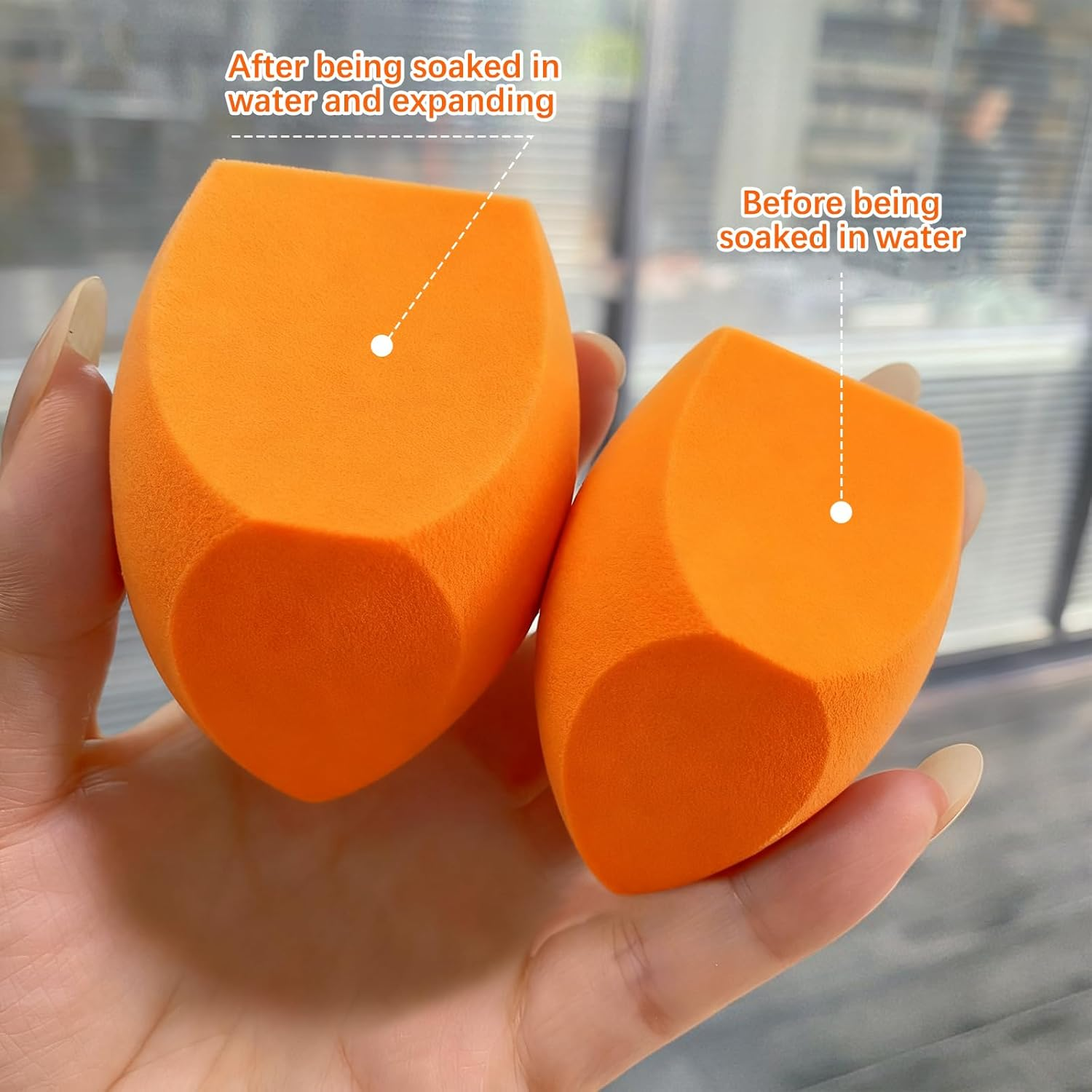 EXTRA LARGE Make up Beauty Sponges Blender-Product with Sponge Holder for Dry & Wet Use for Face Body,Blush Cream,Liquid Foundation Powder Application image number 5