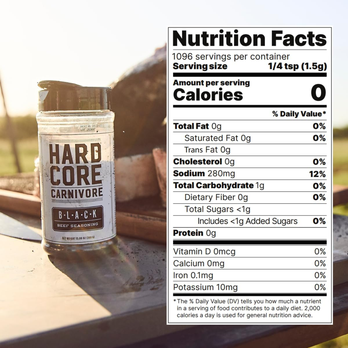 Hardcore Carnivore Black Beef Seasoning Bulk Pack 1.6 Kg image number 1