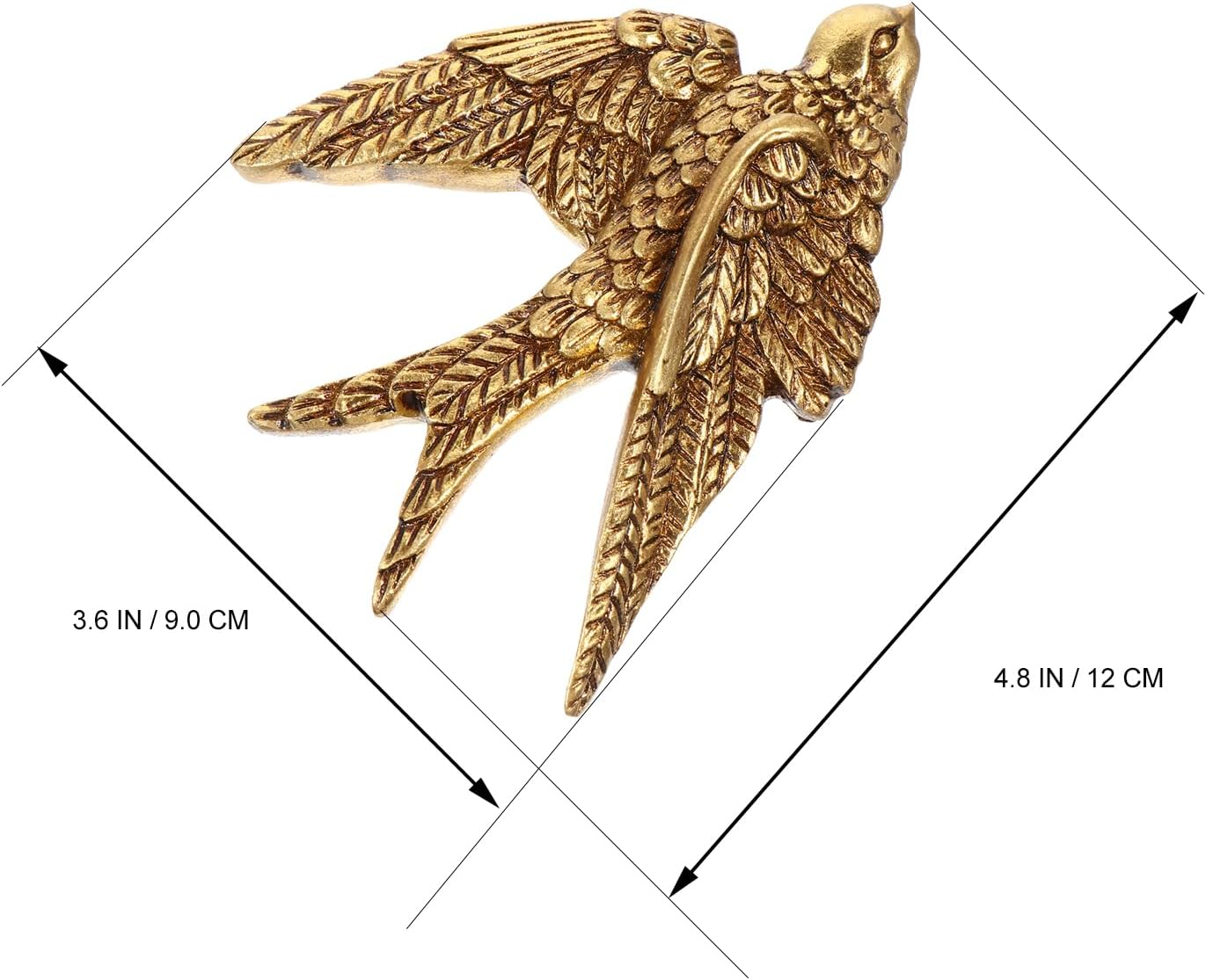 YARNOW Swallow Bird Wall Hanging Decor - Resin 3D Flying Bird Ornament for Living Room, Bedroom, Garden, and Home Decoration image number 4