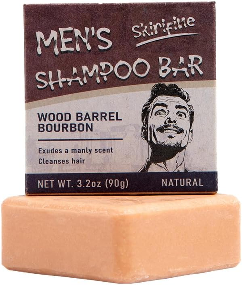 Shampoo Bar for Men - Experience a Distinctive Masculine Aroma, Quick Lather & Easy Rinse, Wood Barrel Bourbon Scent Natural Men Shampoo Soap Bar, Ldeal for Travel - 3.2Oz image number 3