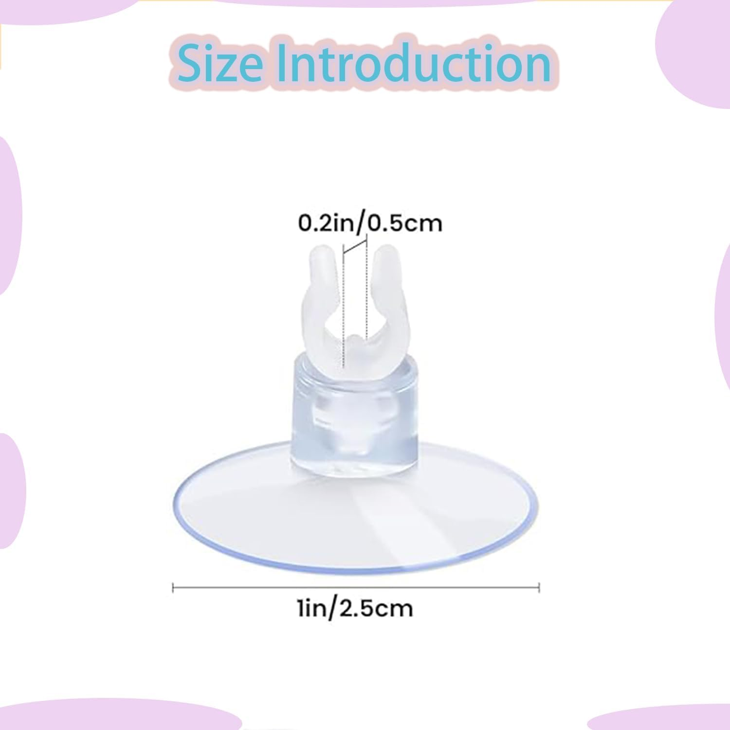 Roczential 24-Pack Aquarium Suction Cup Clips for 3/16" ID Airline Tubing, Air Hose Holder Clamp for Fish, Turtle, Frog Tank image number 4