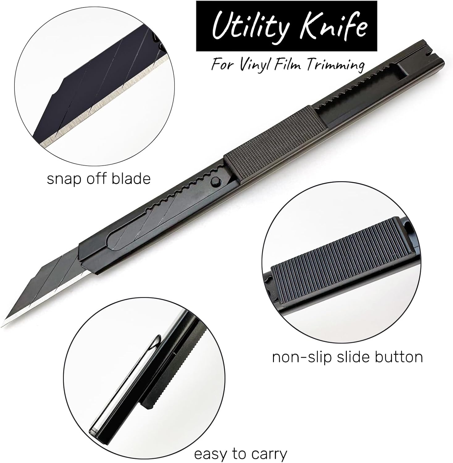 Car Wrapping Tool Kit with Gloves - Rubber Squeegee, Felt Edge Squeegees, Edge Trimmer, Utility Knife - for Vehicles Wraps, Window Film, Decals, Stickers and Paint Protection