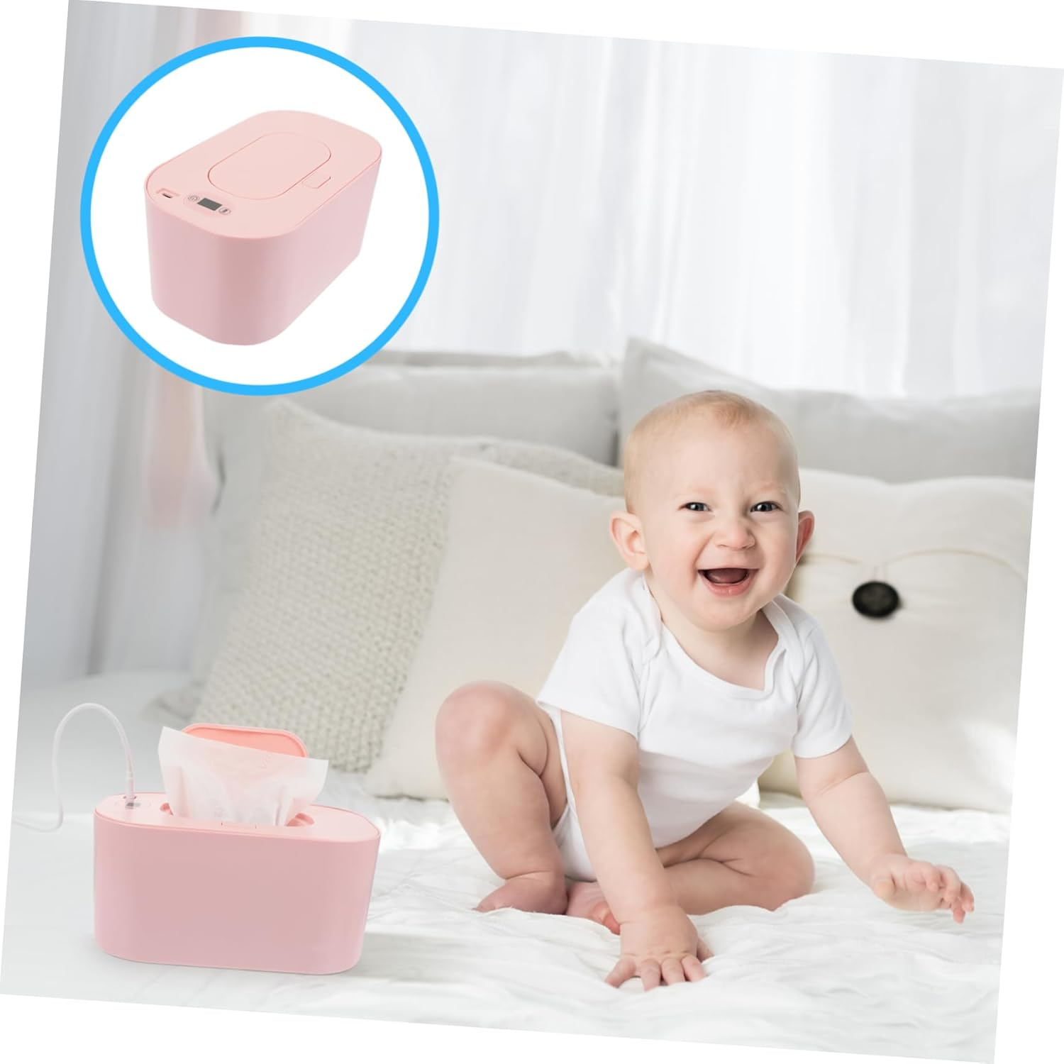Abs Pp Material Nappy Wipe Warmer Low Power Consumption Wet Wipes Heater