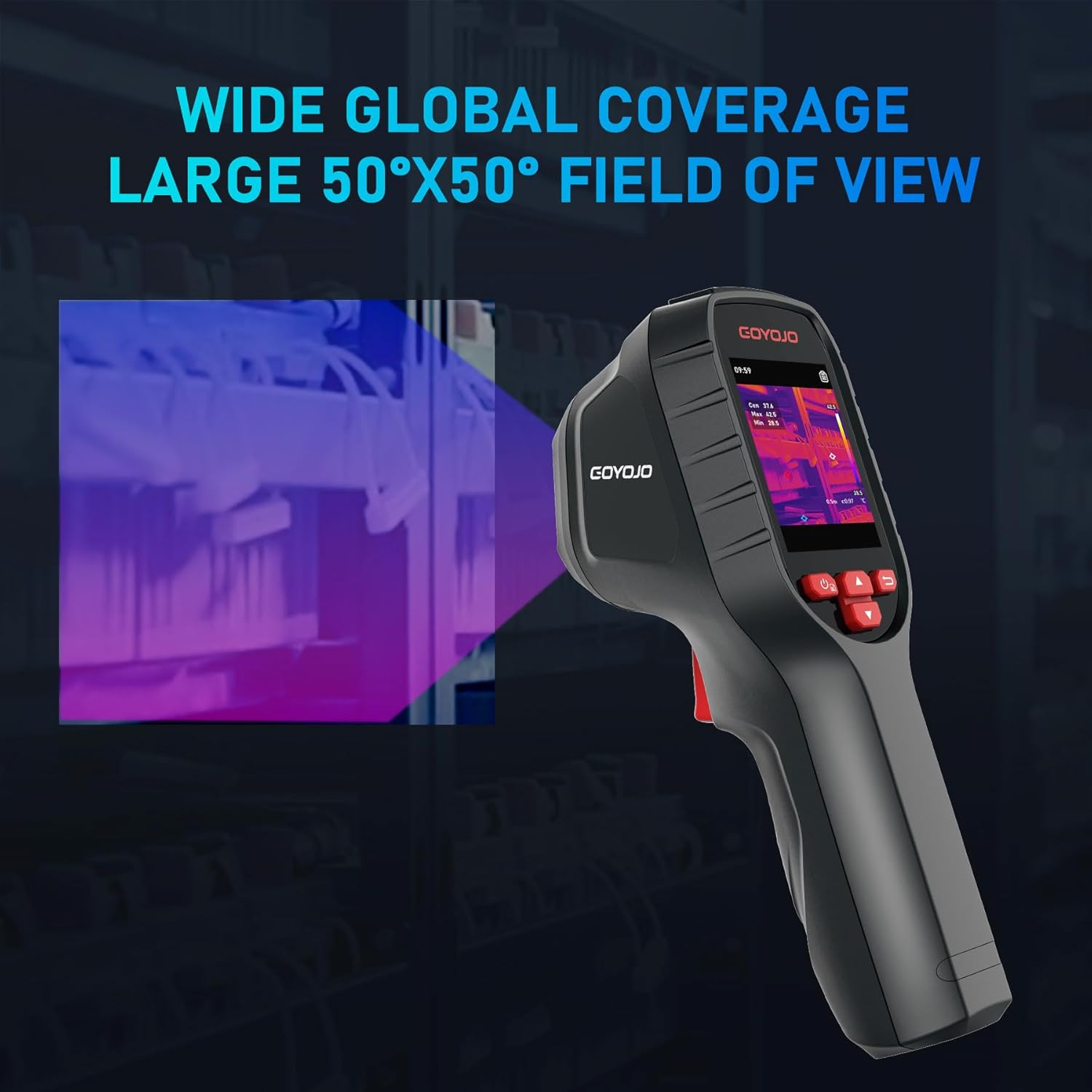 GOYOJO GW192 Superir 192X192 Thermal Imaging Camera - 25Hz, Handheld, 8-Hour Battery, IP54 Rated - Superior to 160X120 - Ideal for Home Inspection, HVAC, Electrical, Water Leak Detection image number 4