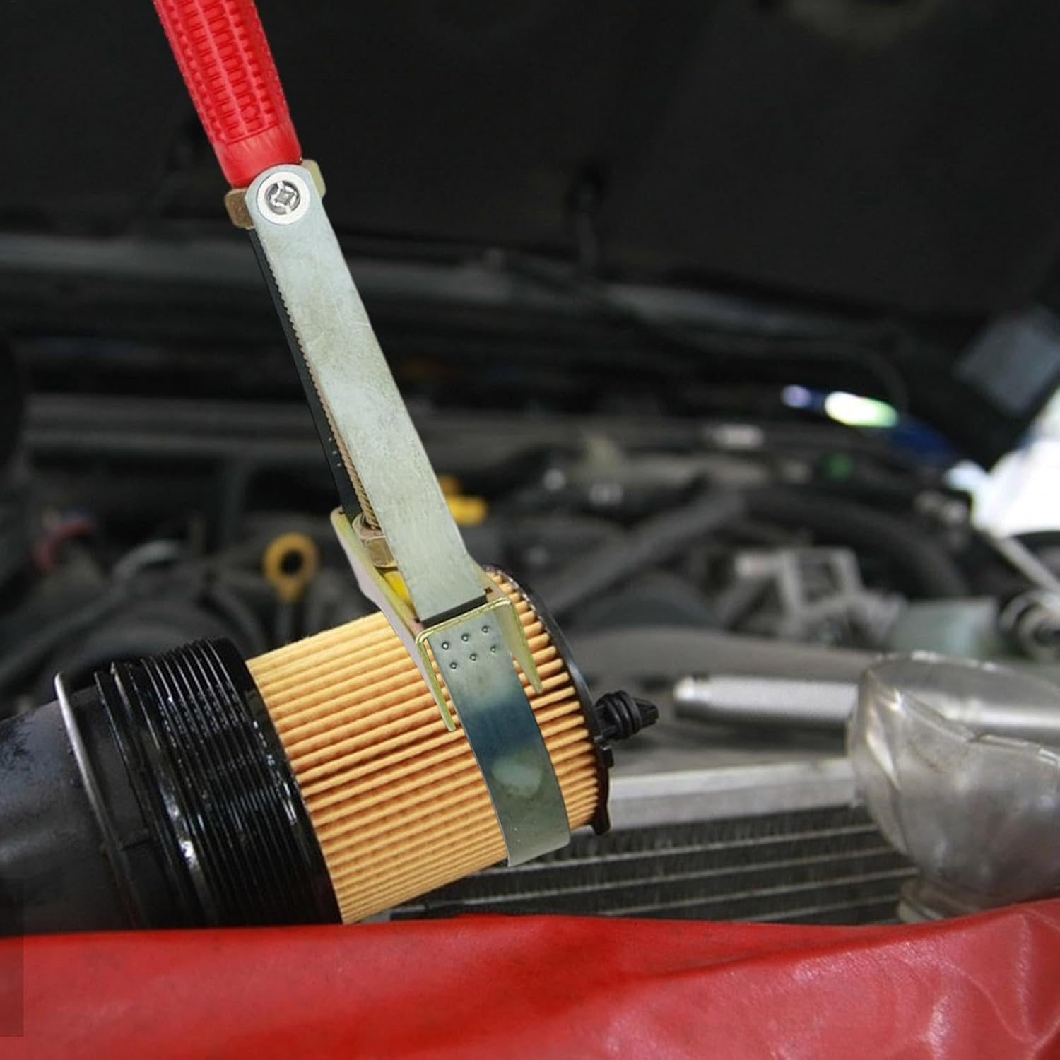 Car Oil Filter Removal Tool - Adjustable Spanner Wrench, Filter Wrench | Hand Tool for Easy Oil Filter Removal, Designed for Automotive Oil System Work, Perfect for Mechanics and Professional Car image number 2
