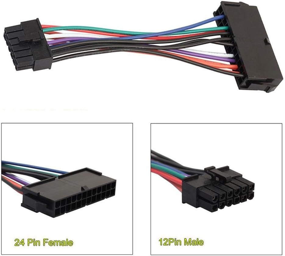 ATX 24 Pin Female to 12 Pin Male Converter Power Supply Cable Cord for Computer image number 6