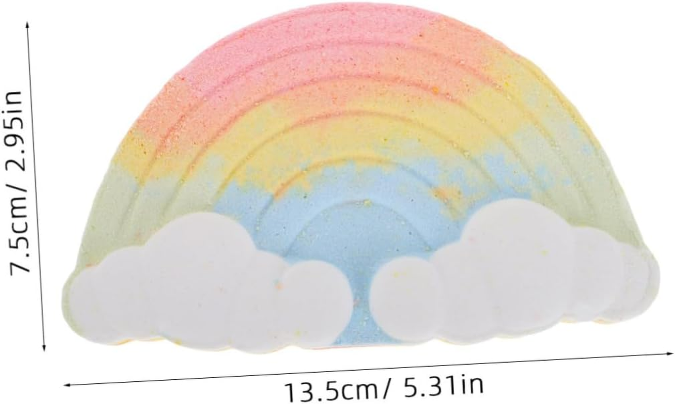 FRCOLOR Moisturizing Cloud Organic Essential Oils Fun Bath Toy for Relaxation and Skin Hydration Creative Rainbow Design for Women image number 2