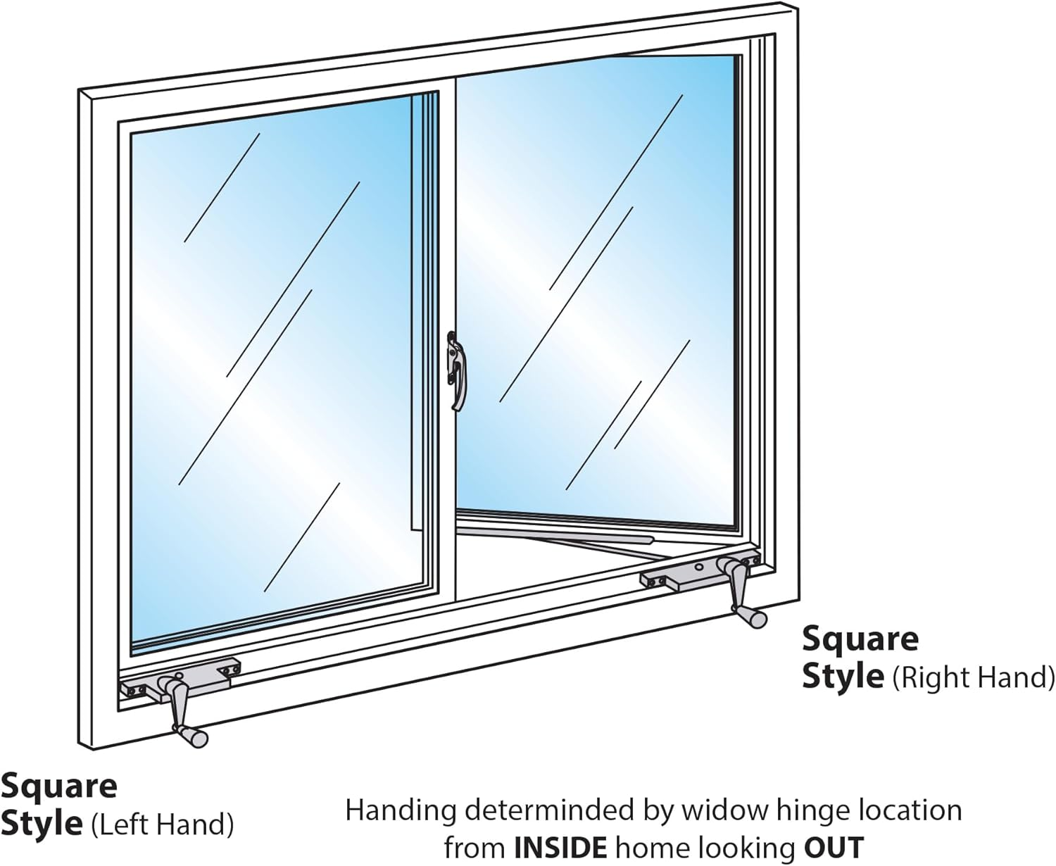 Prime-Line Products H 3520 9-Inch Square Type Right Hand Casement Operator, Aluminum image number 2