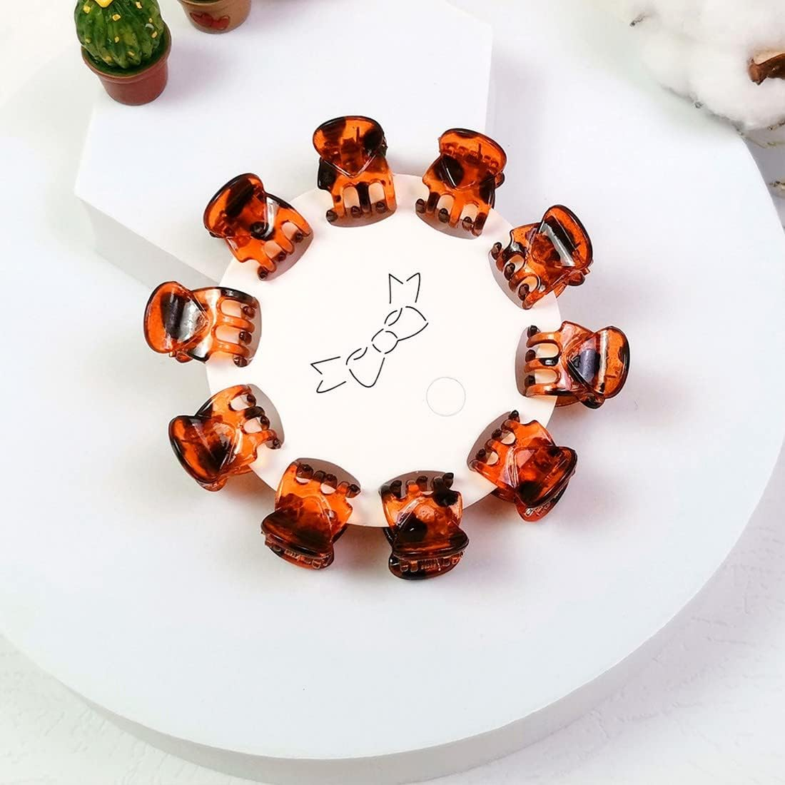 PLABBDPL 24 Pieces Mini Hair Clips 1.5Cm Small Non-Slip Plastic Hair Clips for Girls and Women (Champagne)