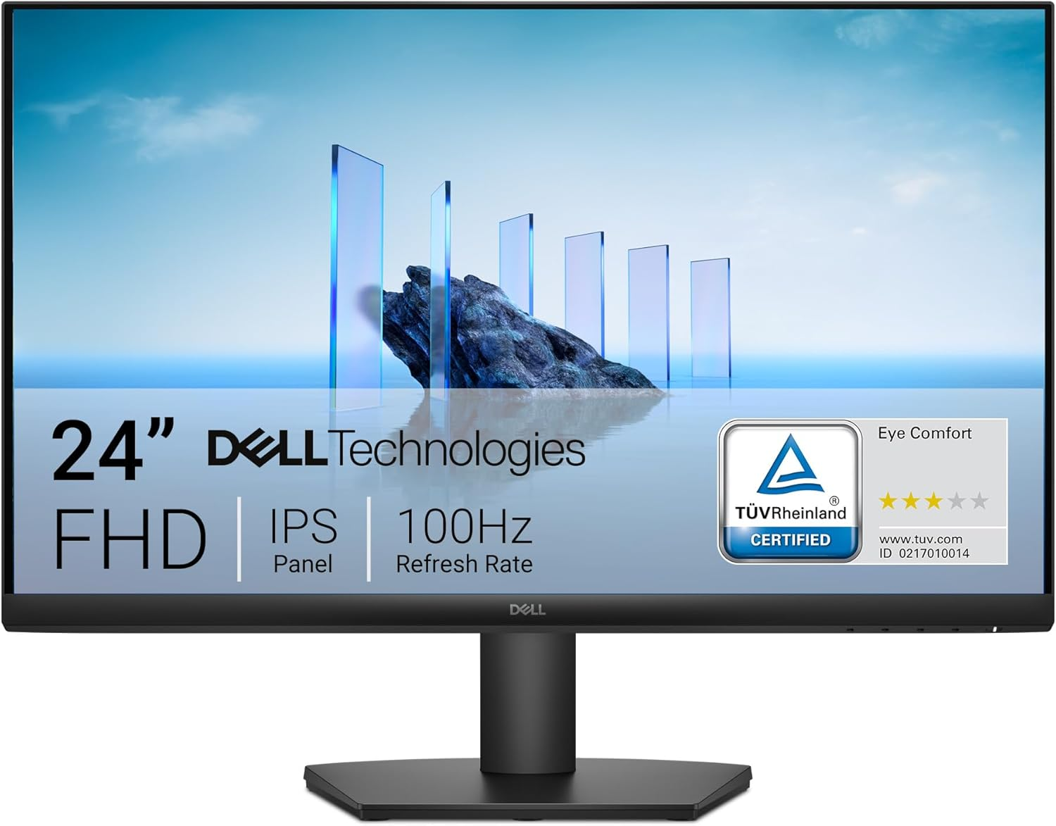 Dell 24 Monitor - SE2425HM - 23.8-Inch Full HD (1920X1080) 16:9 100Hz Display, IPS Panel, 16.70 Million Colors, Anti-Glare, 1 HDMI / 1 VGA Port, T&Uuml;V Rheinland 3-Star*, Comfortview plus - Black image number 1