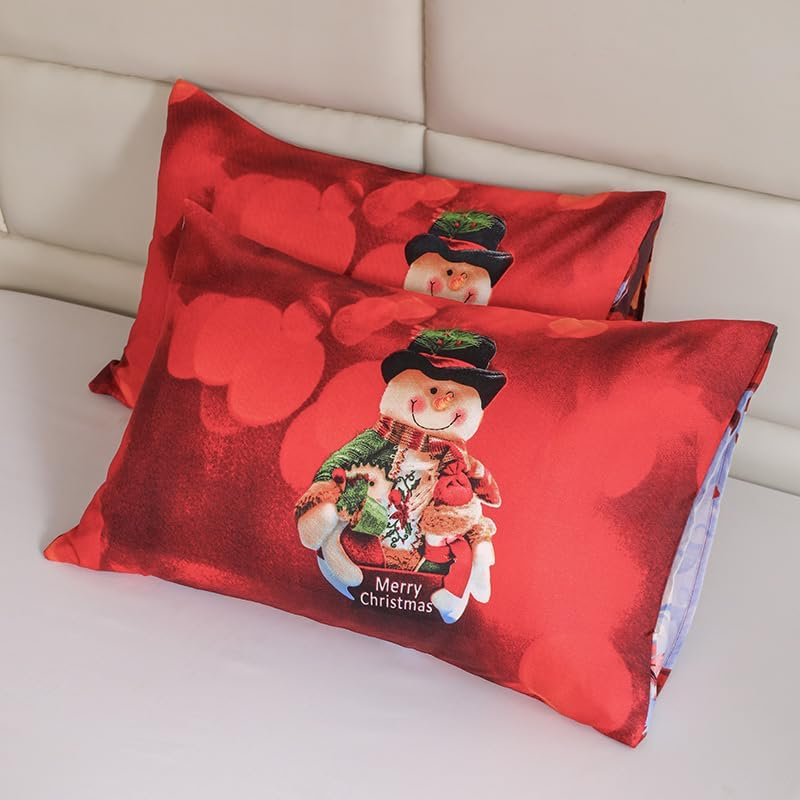 Father Christmas Royal Santa Claus Merry Santa Xmas Duvet Quilt Cover & Pillowcase Bedding Set Multi-Colour Snowman Presents Set Ultra Soft Easy Care, Modern Design (Christmas Bears, Single) image number 6