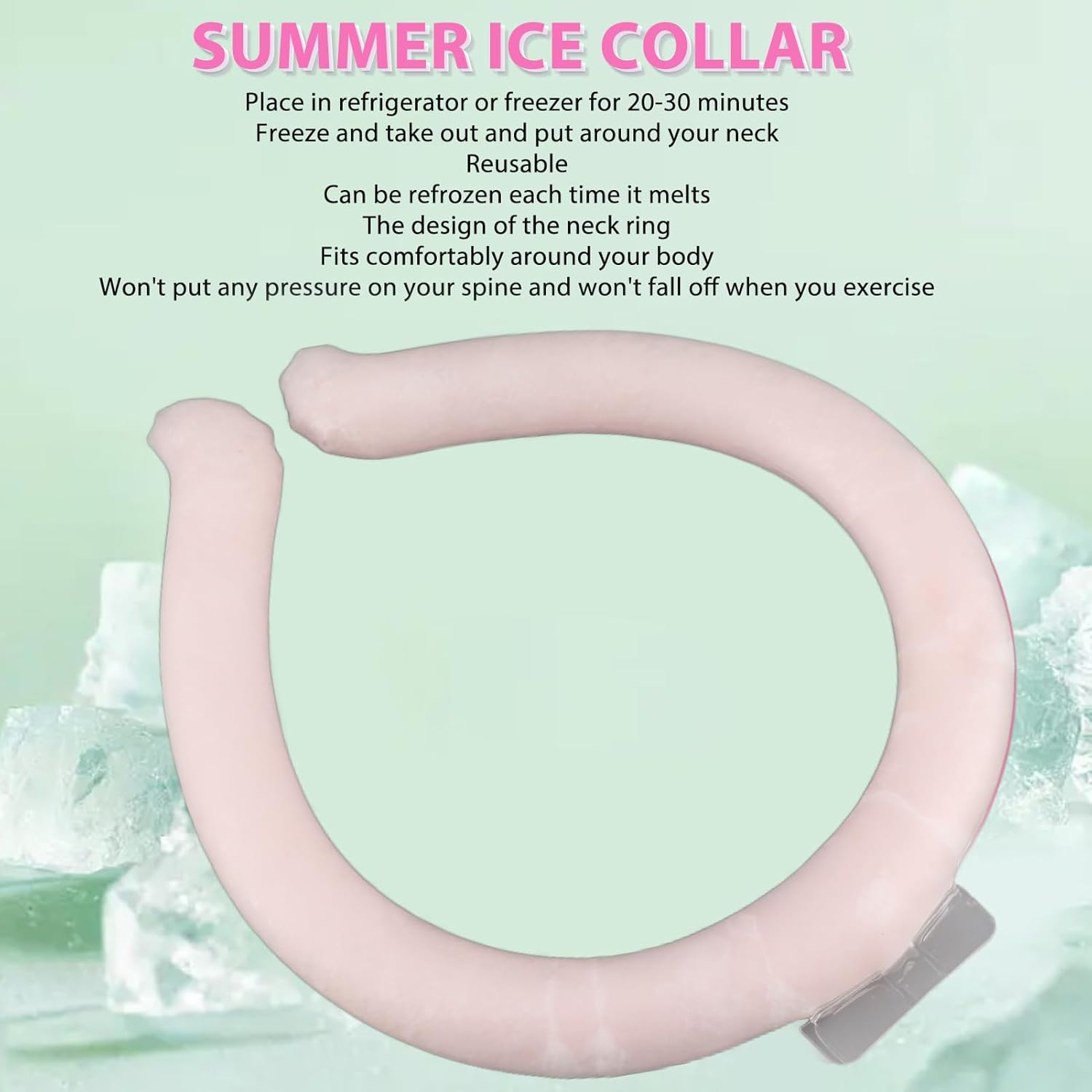 Wearable Cooling Neck Wraps, Reusable PCM Neck Cooler Tube Easy Fit Neck for Outdoor (18 Freeze Point S Size) image number 6