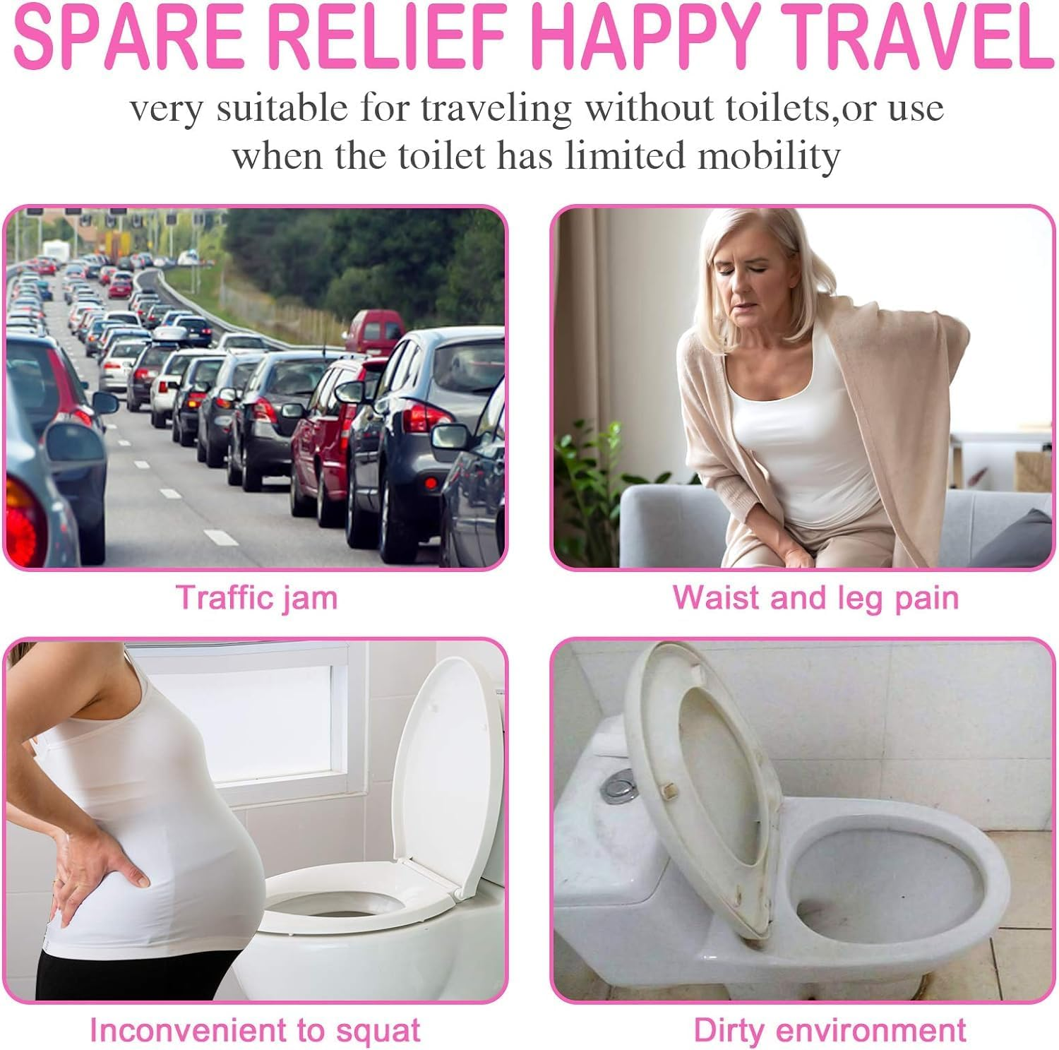 Female Urination Device, Reusable Female Urinal Silicone Women Pee Funnel Allows Women to Pee Standing Up, Portable Womens Urinal Is the Perfect Companion for Camping,Outdoor,Travel image number 6