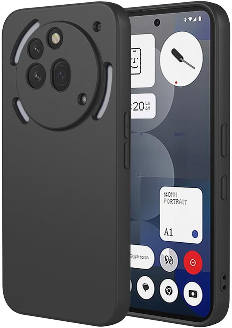 SEAHAI Case for Nothing Phone (3A) Pro, Ultra Thin Silky-Soft Touch Soft Liquid Silicone Phone Cover with Shockproof Airbag Design, Premium TPU Bumper Fashion Case - Dark Green