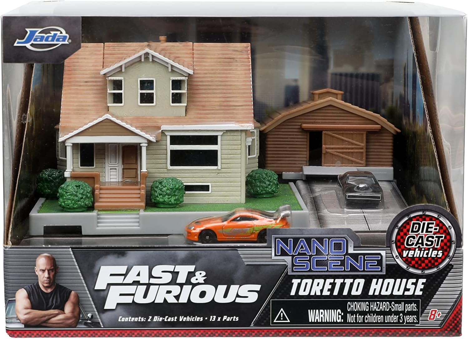 Jada 1:24 Scale Fast & Furious Nano Dom Toretto'S House Display Diorama with 2 Cars image number 5