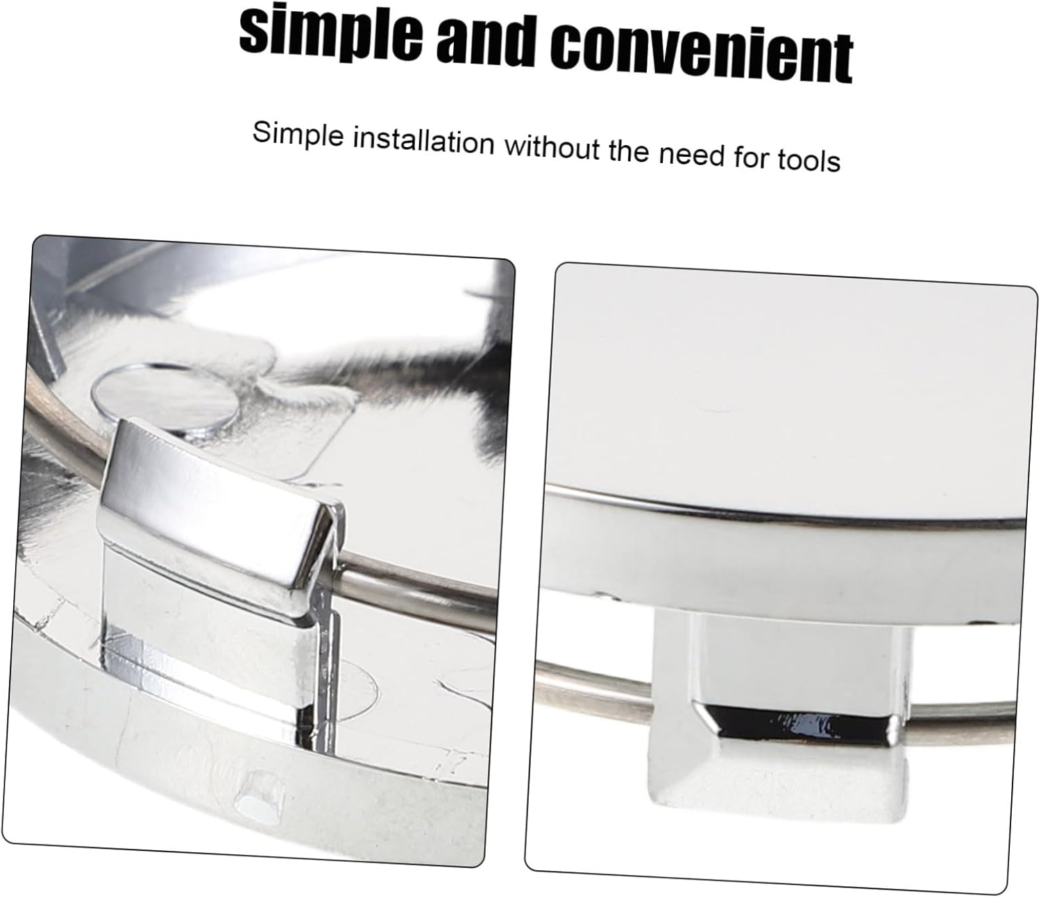 TINEASUR 4Pcs 60Mm Car Wheel Center Caps Hub Caps Vehicle Wheel Hub Cover Replacement Installation Accessories for Automotive Modification image number 1