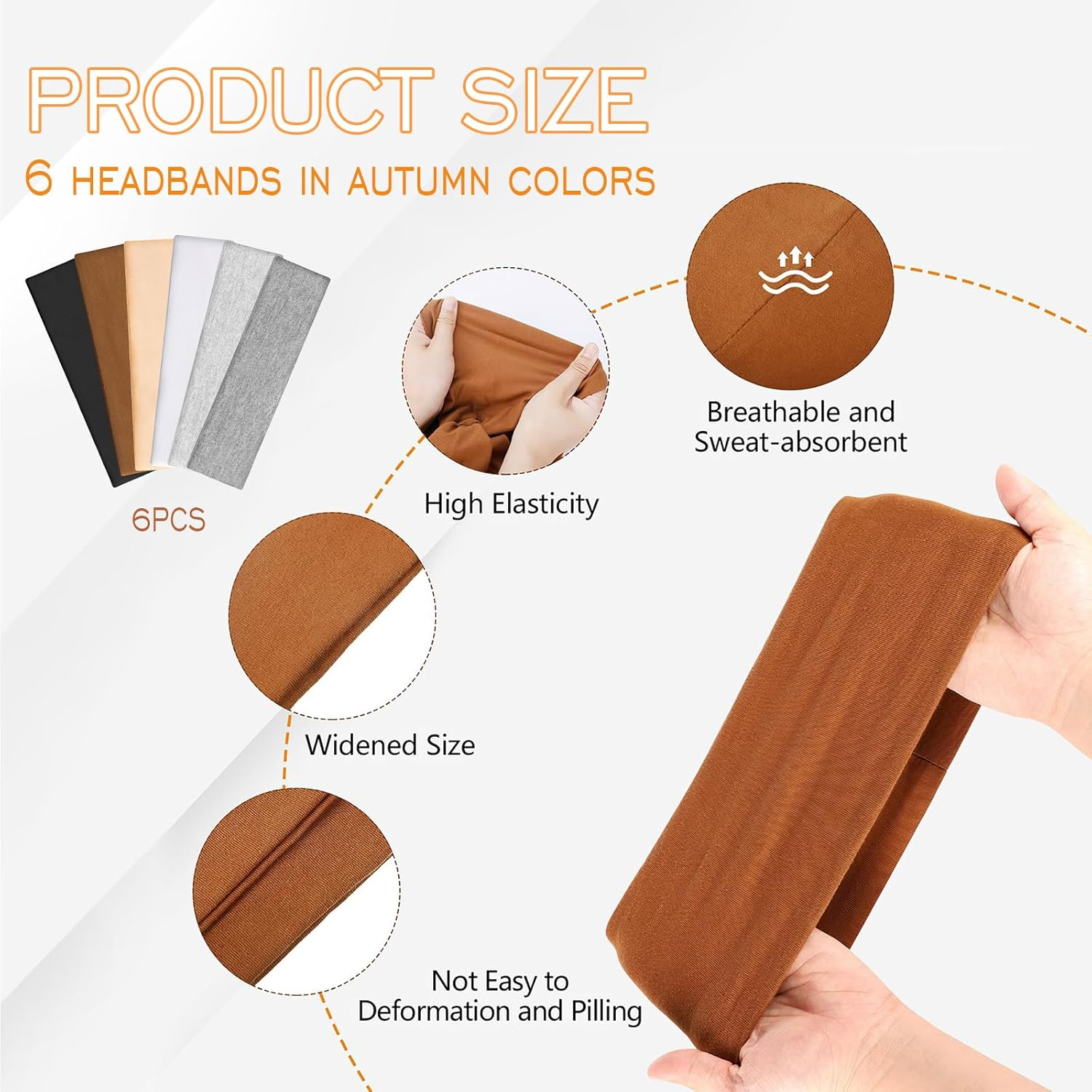 TELAIN Women'S Headbands Thin Lightweight Breathable Soft Elastic Hair Bands for Yoga Fitness Running Multicoloured image number 1