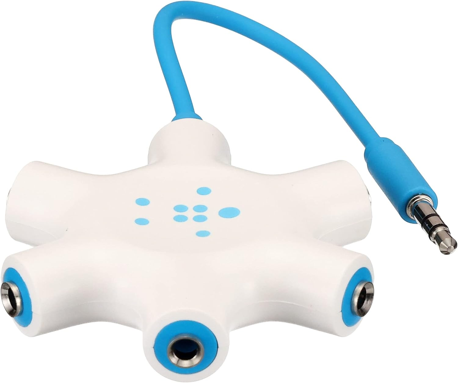 Belkin Rockstar 5-Jack Multi Headphone Audio Splitter (Blue) (F8Z274Btblu) - Light Green image number 6