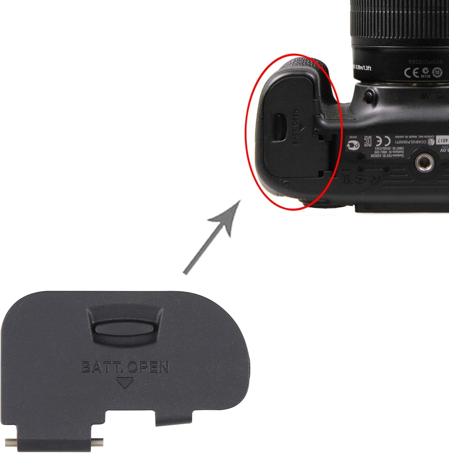 For Canon EOS 70D / EOS 80D OEM Battery Compartment Cover image number 4