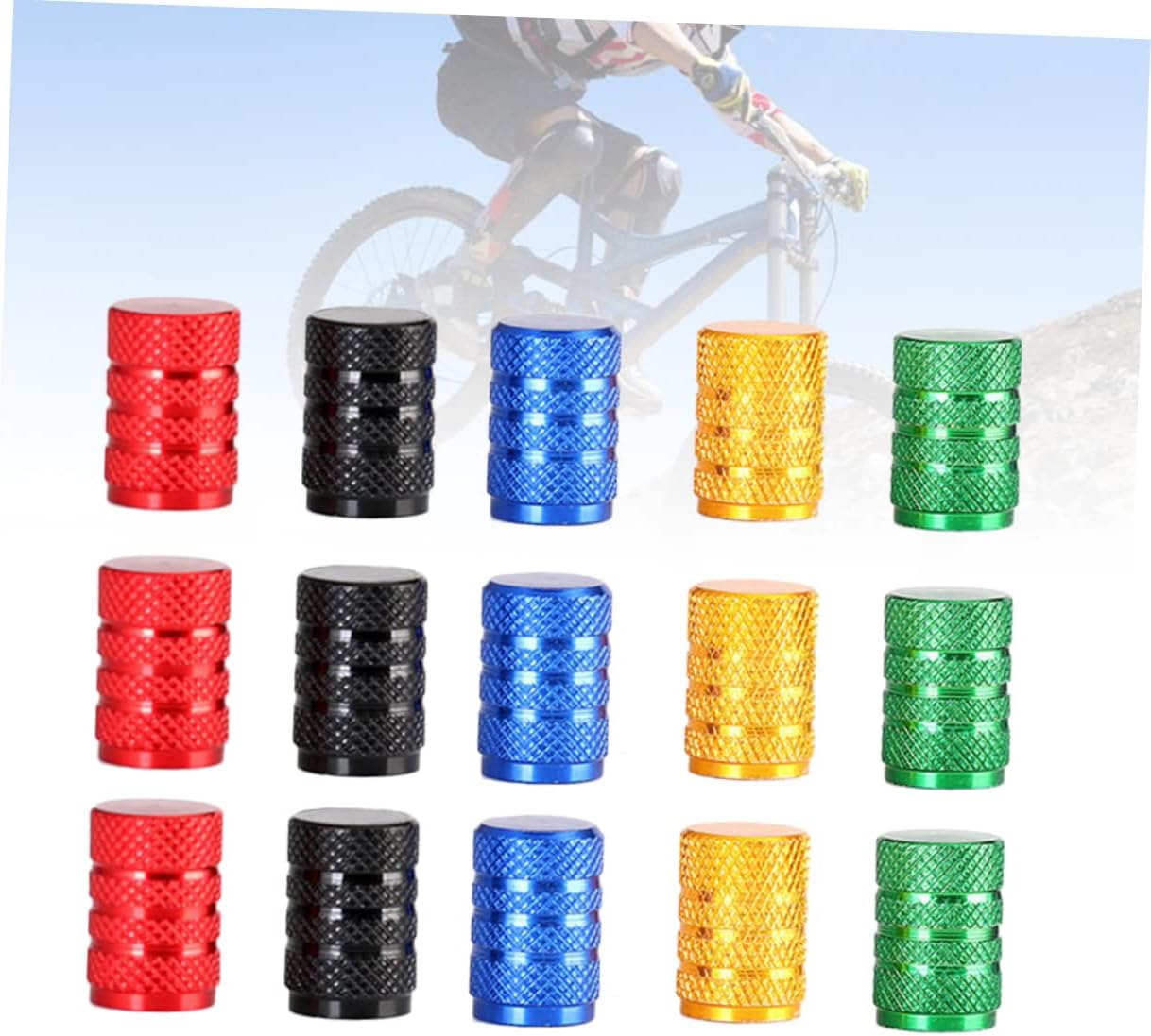 ULTECHNOVO 40Pcs Aluminum Tire Stem Caps Tyre Air Caps Lightweight Wheel Rims Stem Covers for Mountain Bike Car Truck Random Color image number 6