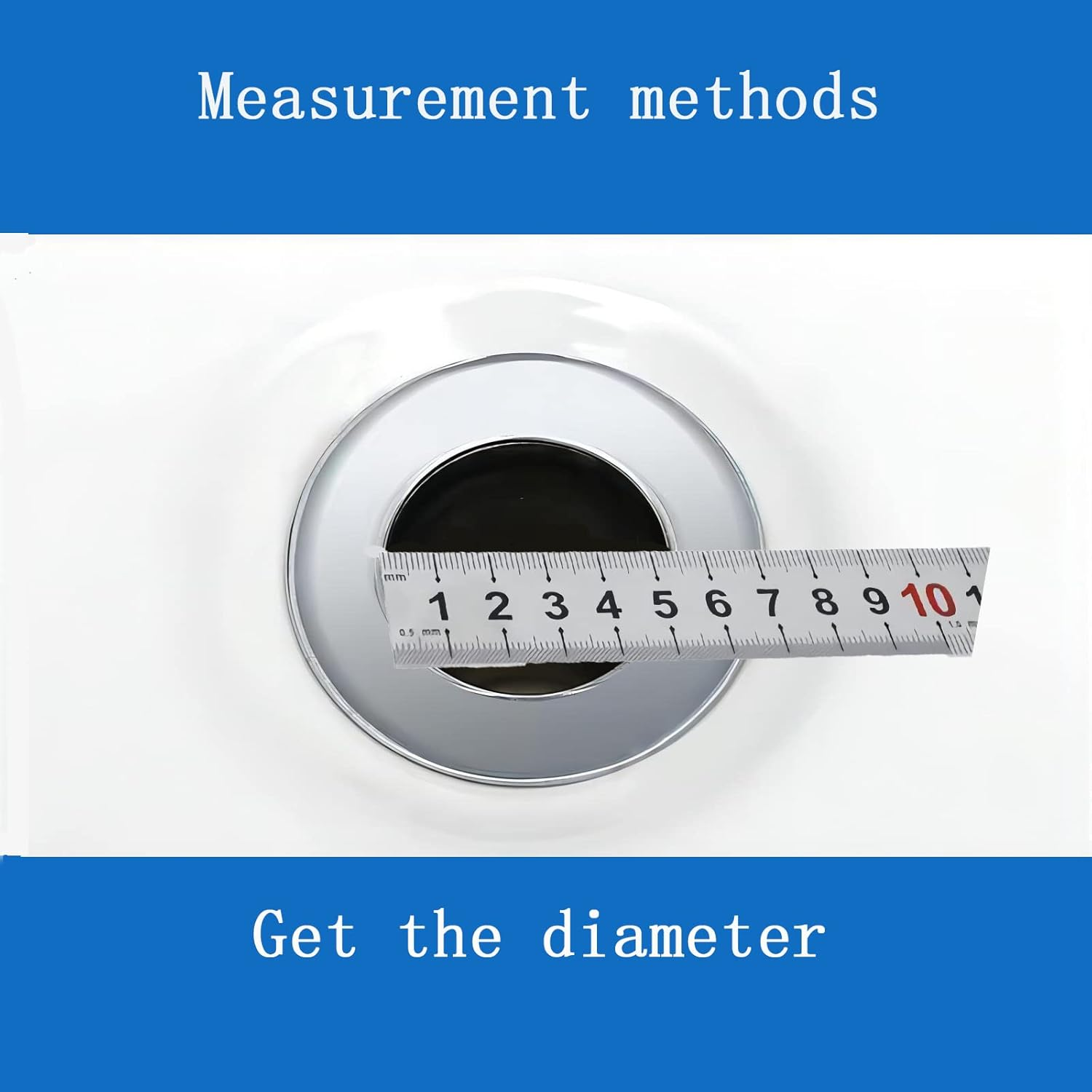 Rubber Sink Plug, Drain Stopper White,Hanging Ring for Bathtub Kitchen and Bathroom 2Pcs (53-55.5Mm) image number 3