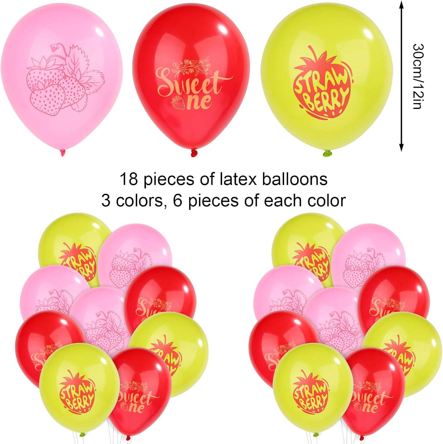 Strawberry First Birthday Party Banner, Strawberry Hanging Streamer Strawberry 1St Birthday Party Balloon Cute Pink Sweet One Birthday Party Decoration for Baby Girls for Summer Fruit Baby Shower image number 6