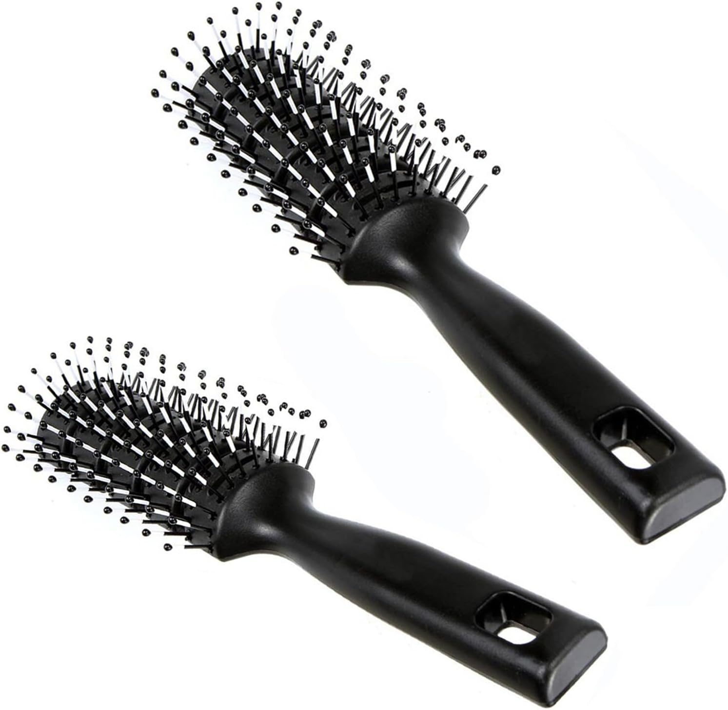 2 Pcs Professional Anti-Static Styling Massage Hairbrush for Men & Women, Great Styling & Blow Drying Brush for Slicked-Back, Portable Hair Detangling Comb, Vented Hair Brushes for Wet & Dry Hair (2) image number 2