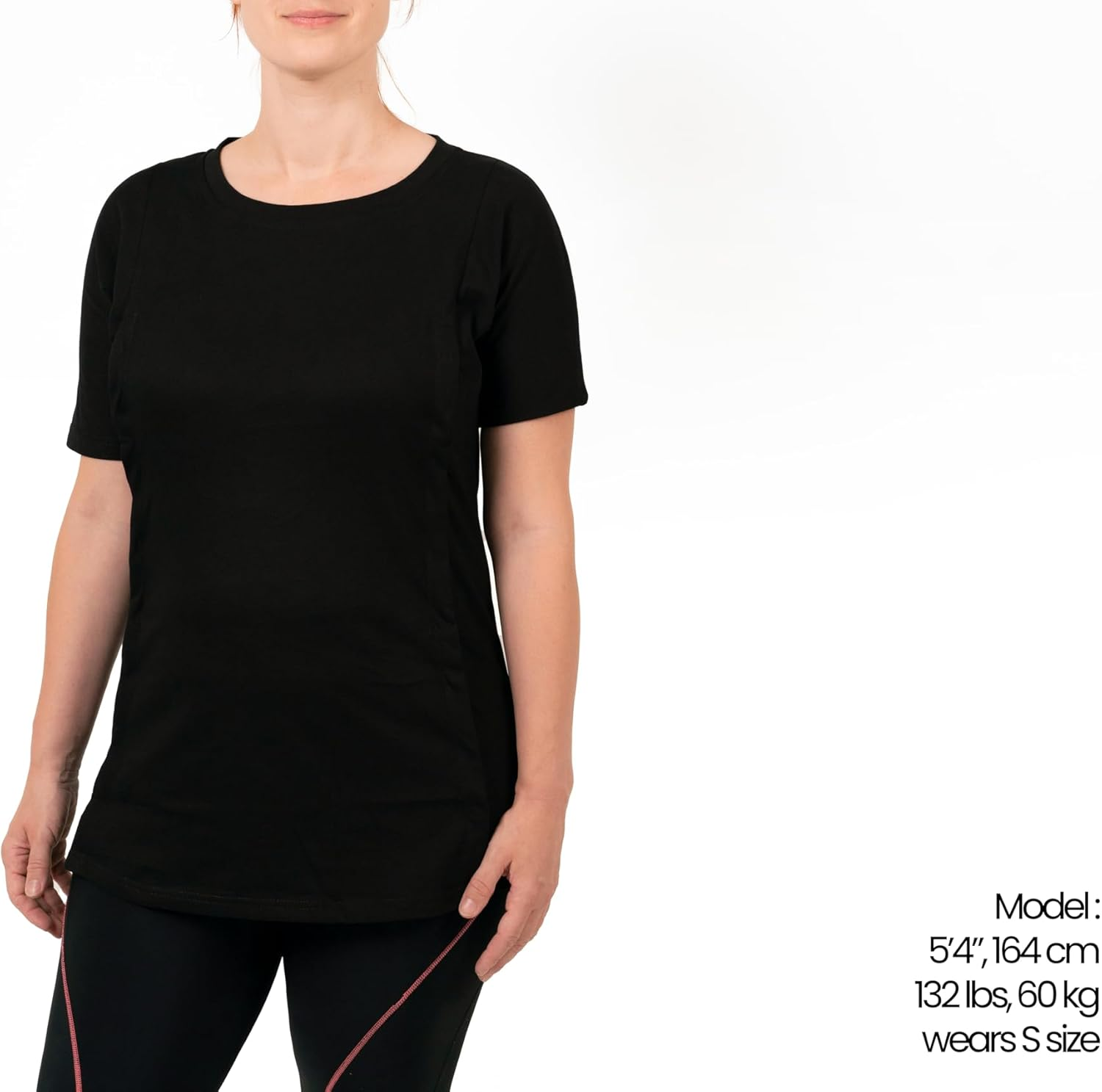 Breastfeeding Cotton T-Shirt &ndash; Easy Access for Nursing Moms, Soft Maternity Tee, Convenient Breastfeeding Top, Discreet & Comfortable Nursing Shirt, New Mom Essentials, Postpartum Clothing for Women image number 5