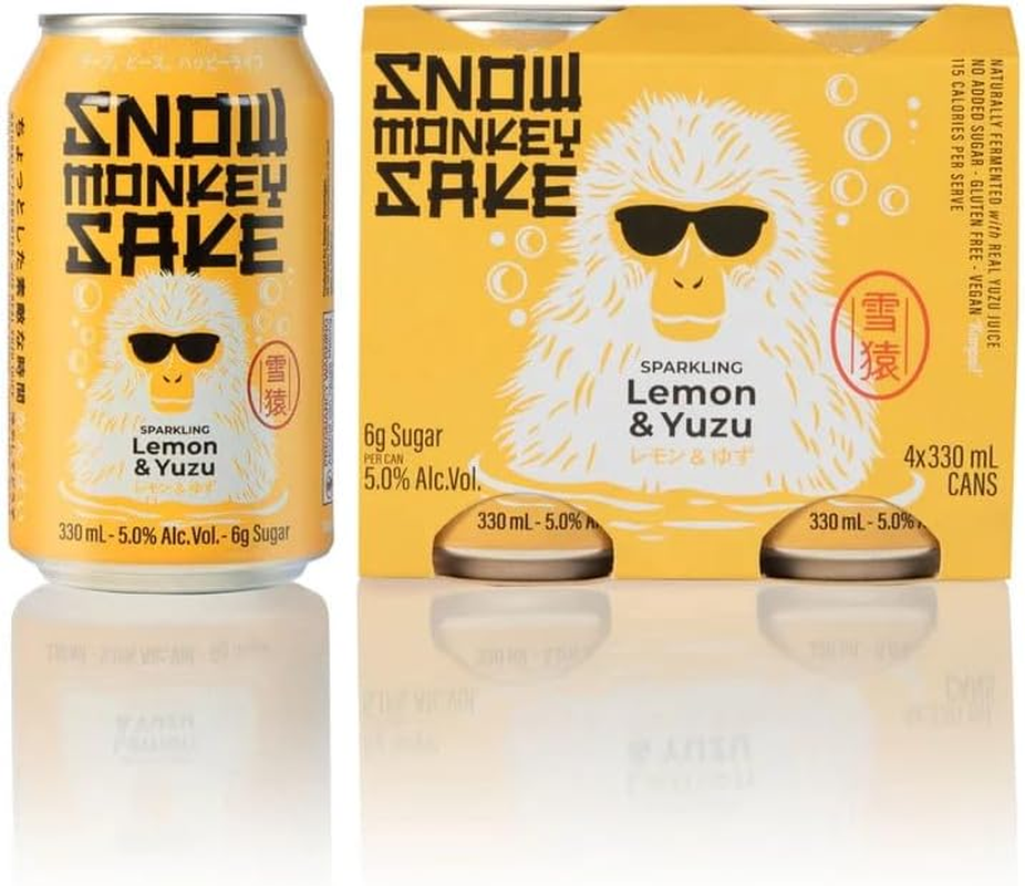 Snow Monkey Sake - Passionfruit & Yuzu 4 X 330 Ml 5% image number 1