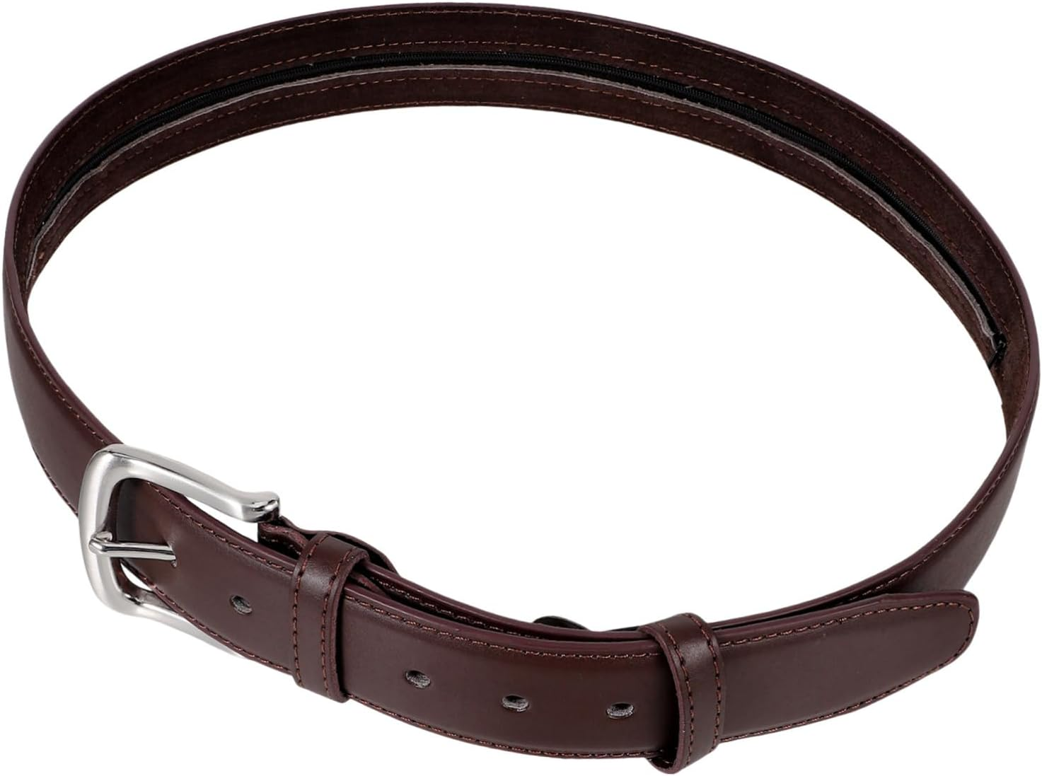 NOLITOY Hidden Money Pocket Belt with Concealed Zipper Storage Durable PU Travel Wallet for Men Elegant Secure Theft Cashsafe for Valuables