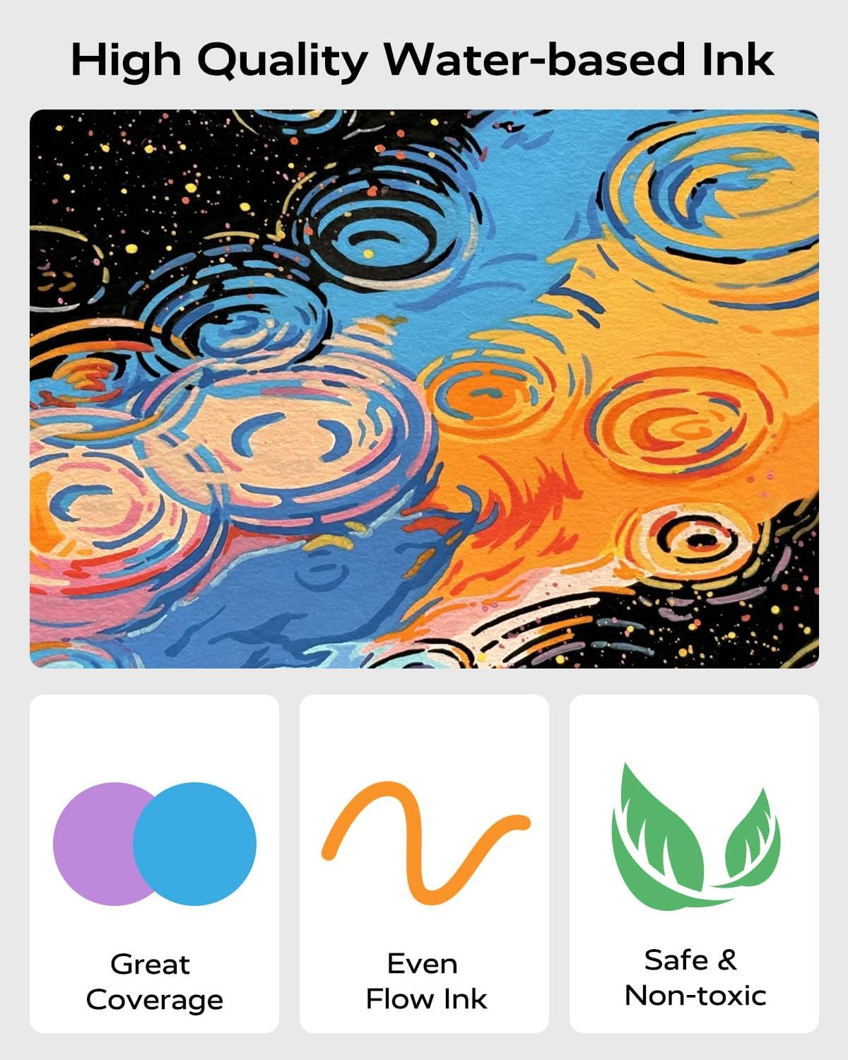 Jusart 48 Colors Dual Tip Acrylic Paint Pens Markers, Brush and Fine Tip, Premium Paint Pens for Wood, Canvas, Egg, Stone, Fabric, Rocks, Metal, Glass, Ceramic, DIY Crafts Making Art Supplies Gifts - 48 Colors image number 6