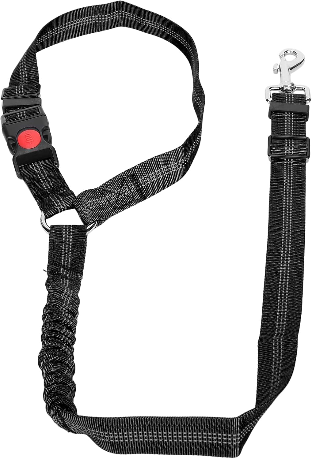 EVTSCAN Pet Seat Belt, Pet Adjustable Headrest Seat Belt Dog Nylon Reflective Safety Seatbelt Strap for Car(Black)