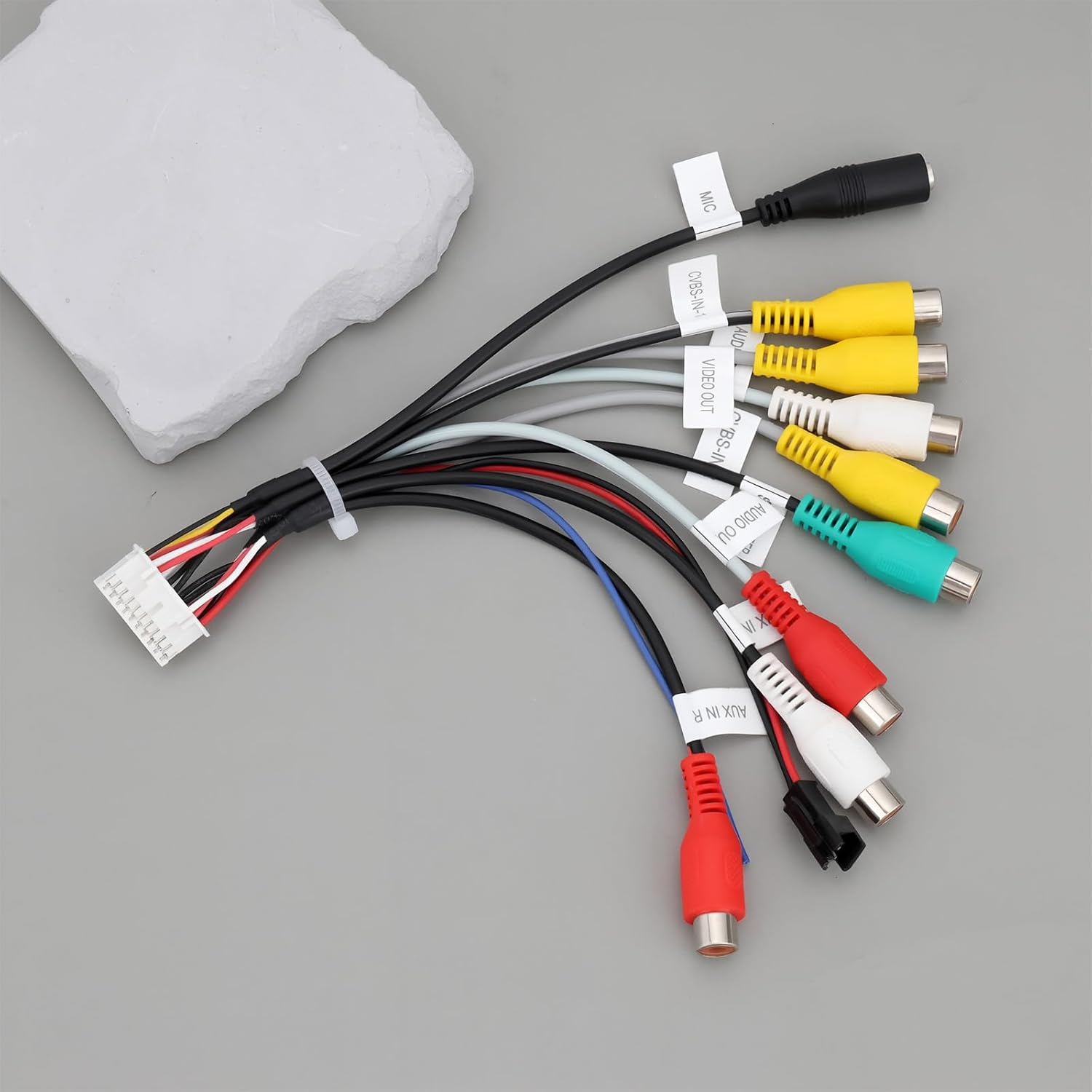 Be in Your Mind 20-Pin Car Stereo Radio RCA Output Wire Cables Compatible with Junsun Autoradio image number 2