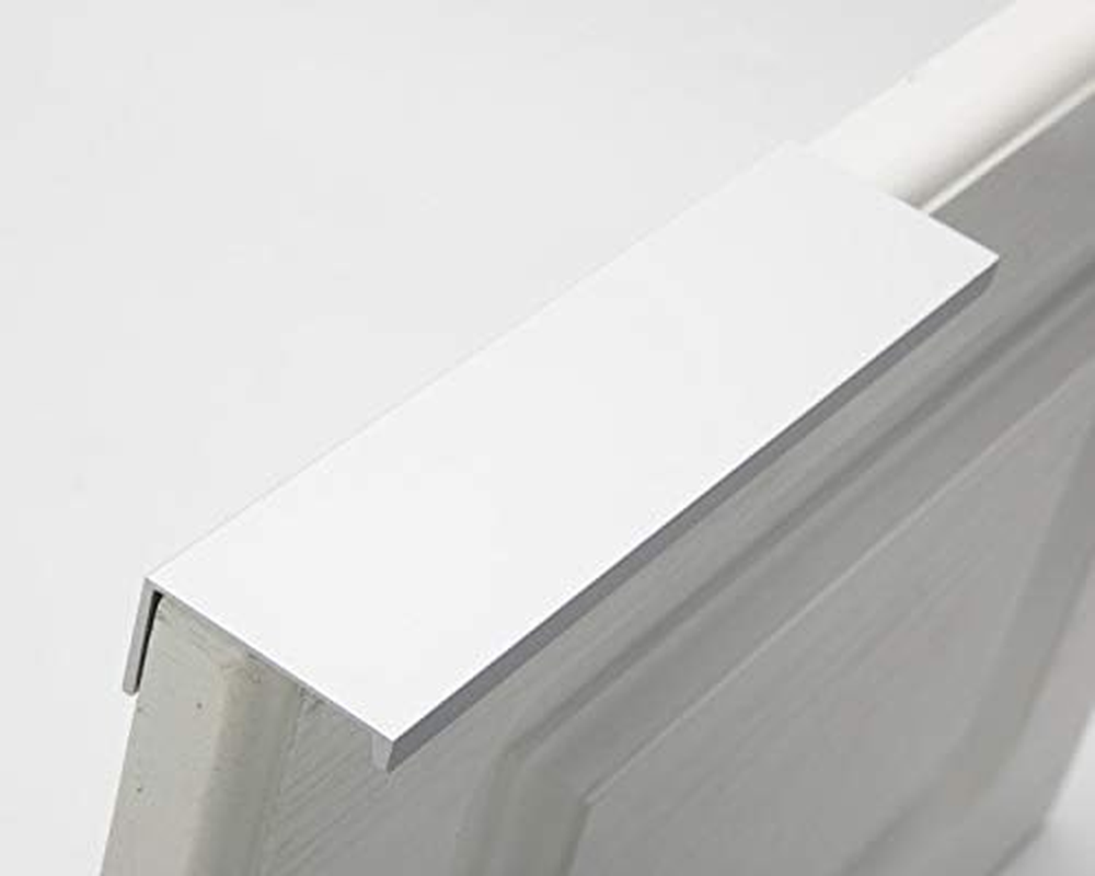 Set of 8 NUZAMAS Kitchen Lip Pull Handles, Aluminum Alloy, Silver Color, Door Handles, Concealed Finger Pull Handle for Home Kitchen Door Drawer Cabinet, 8Cm image number 5