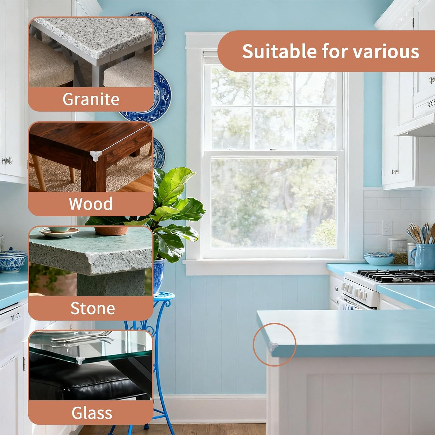 12Pcs Baby Corner Protectors, 3D Airbag Clear L-Shape Furniture Edge Guards & Bumpers for Table Edges Sharp Corners Child Proofing Corner Guards Covers to Prevent Injuries image number 1