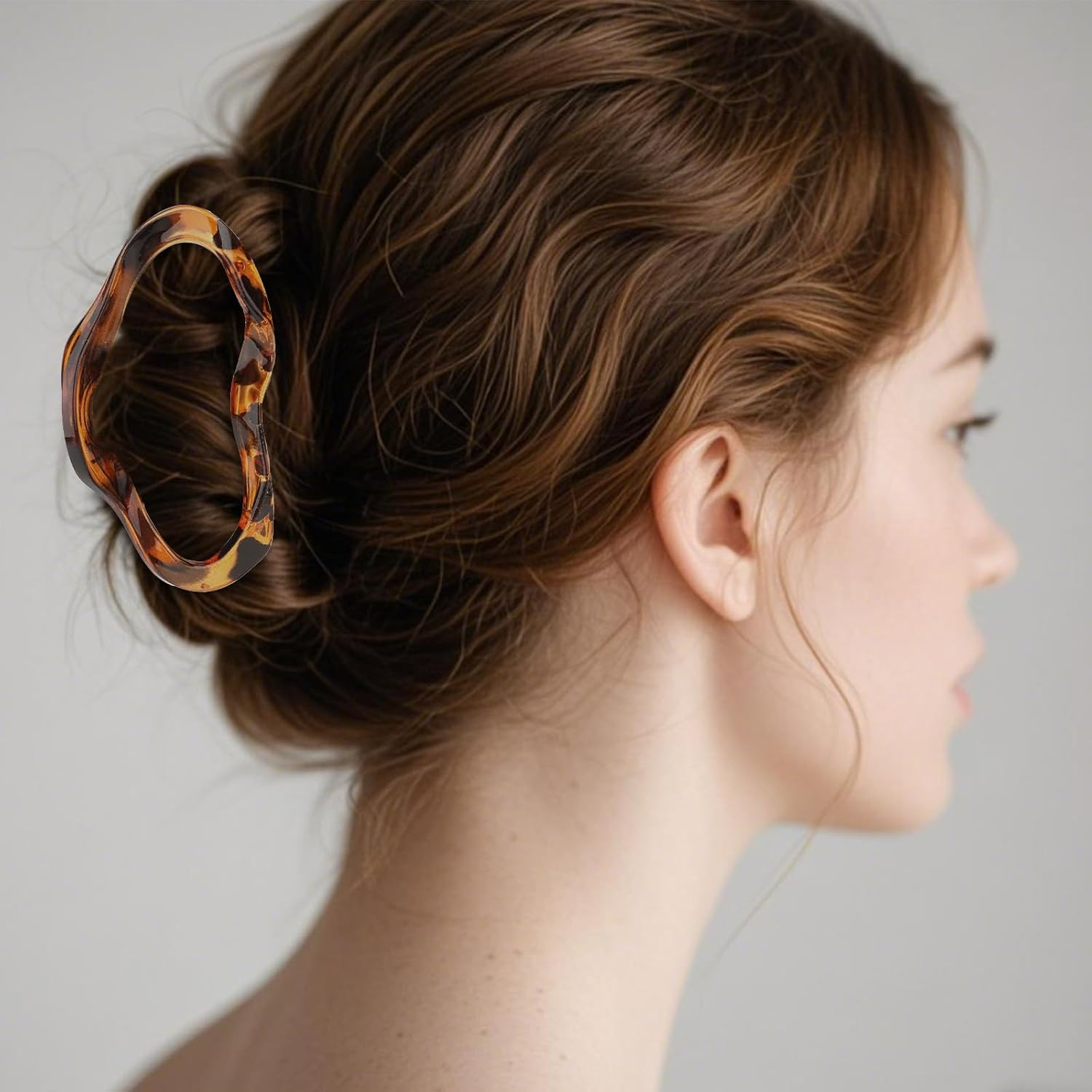 Exipsat Pack of 6 Large Hair Clips, Octopus Hair Clip, Women, Non-Slip Hair Claw for Thick Hair, Hair Styling Accessories for Women and Girls, Neutral Colours image number 6