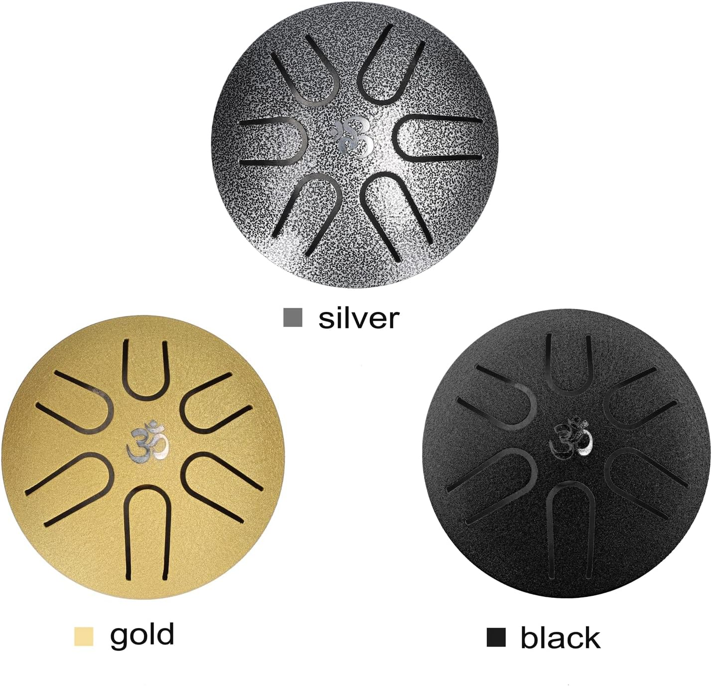 3 Inch 6-Tone Steel Tongue Drum Hand Pan Drums with Drumsticks Percussion Musical Instruments image number 1