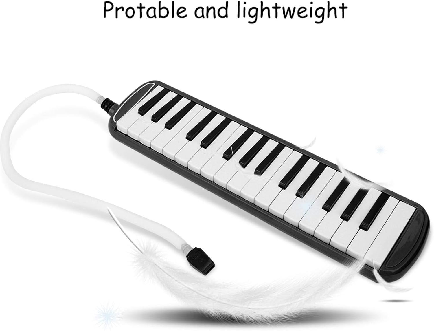 Music Educatio Musical Instrument Long Tubes Melodica Instrument, Melodica, for Adults Begginers Children Music Lovers(Black) image number 3