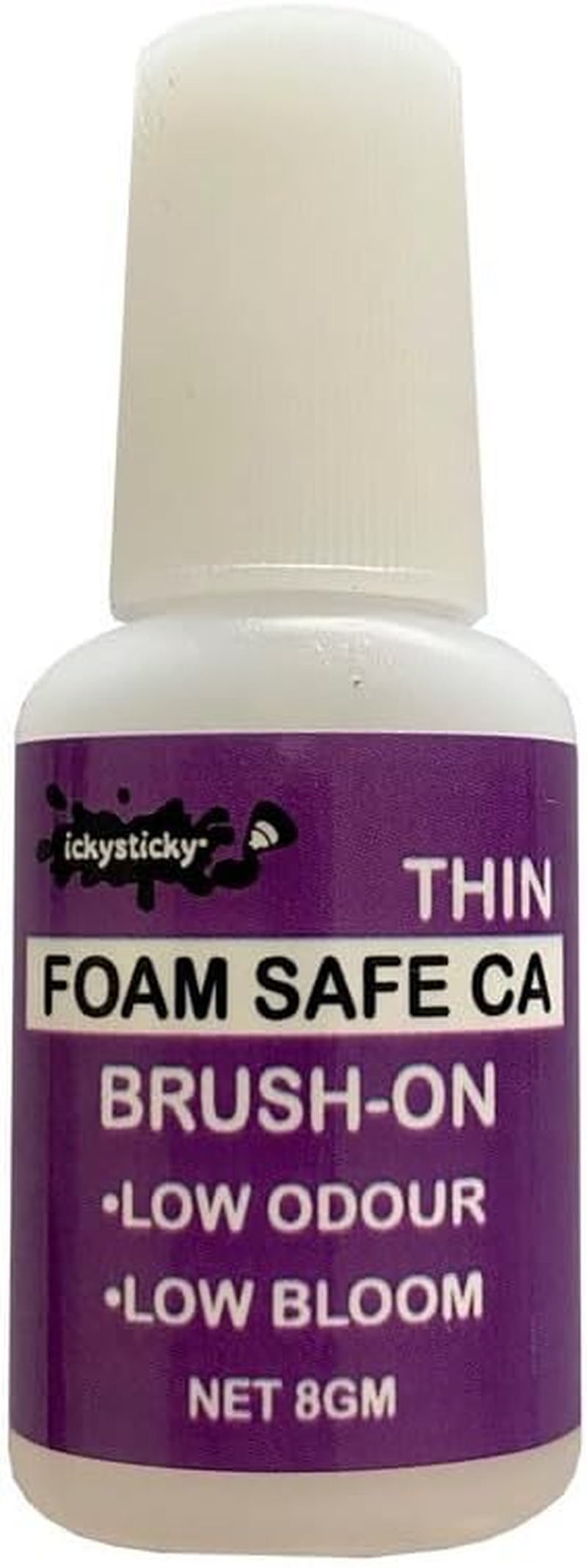 Ickysticky Thin Foam Safe CA Brush-On Glue 8G Premium Superglue Wood, Craft, Metal, Plastic, Model Kits, DIY, Home, Office image number 1