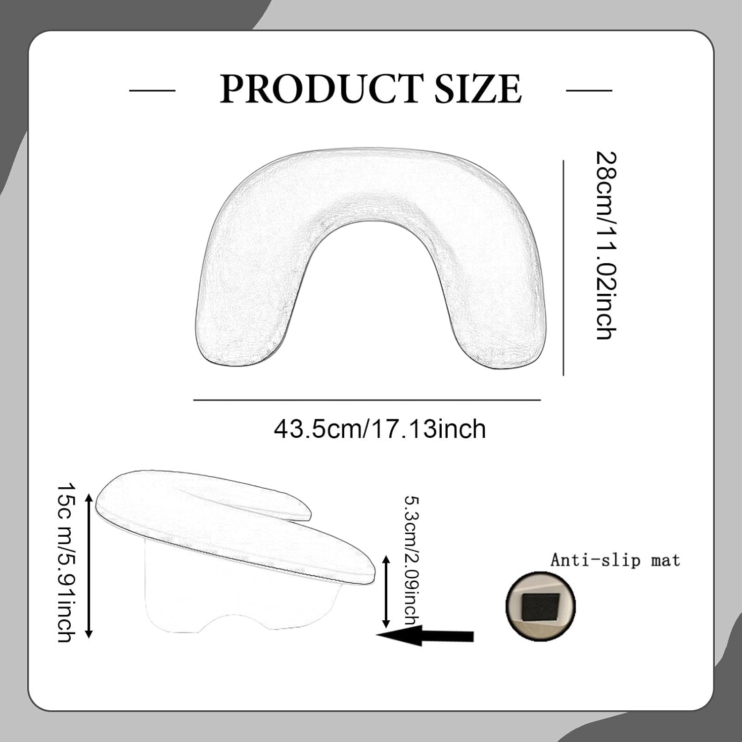 Folpus U Shape Arm Rest, Detachable with Phone Holder, Sturdy Support Portable Hand Rest for Nail Technician Nail Salon Supplies, Black image number 5